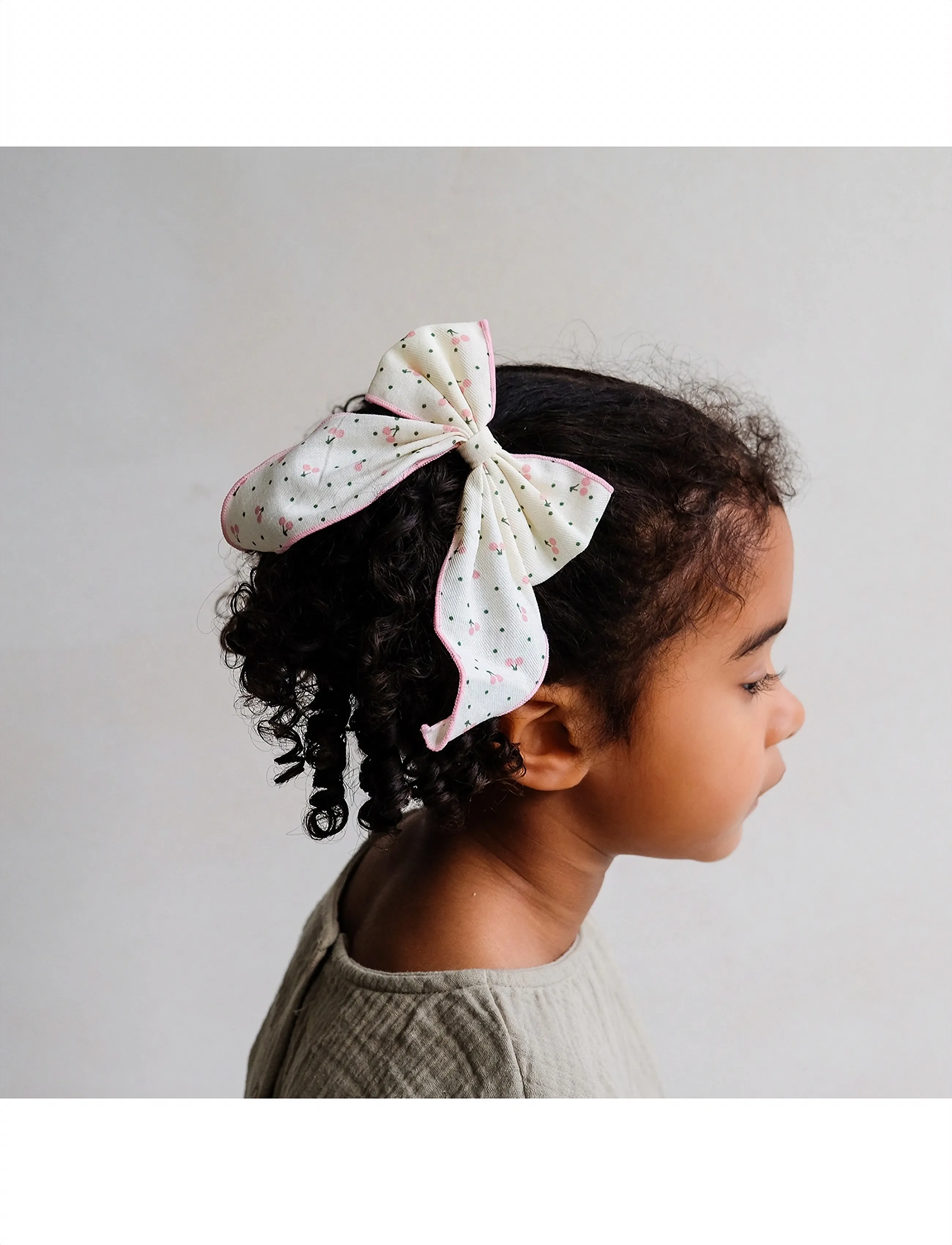 Mimi & Lula Bow Clip Cherry Spring On The Farm, One Size, Hair Accessories, Creme - Pins, Kinder