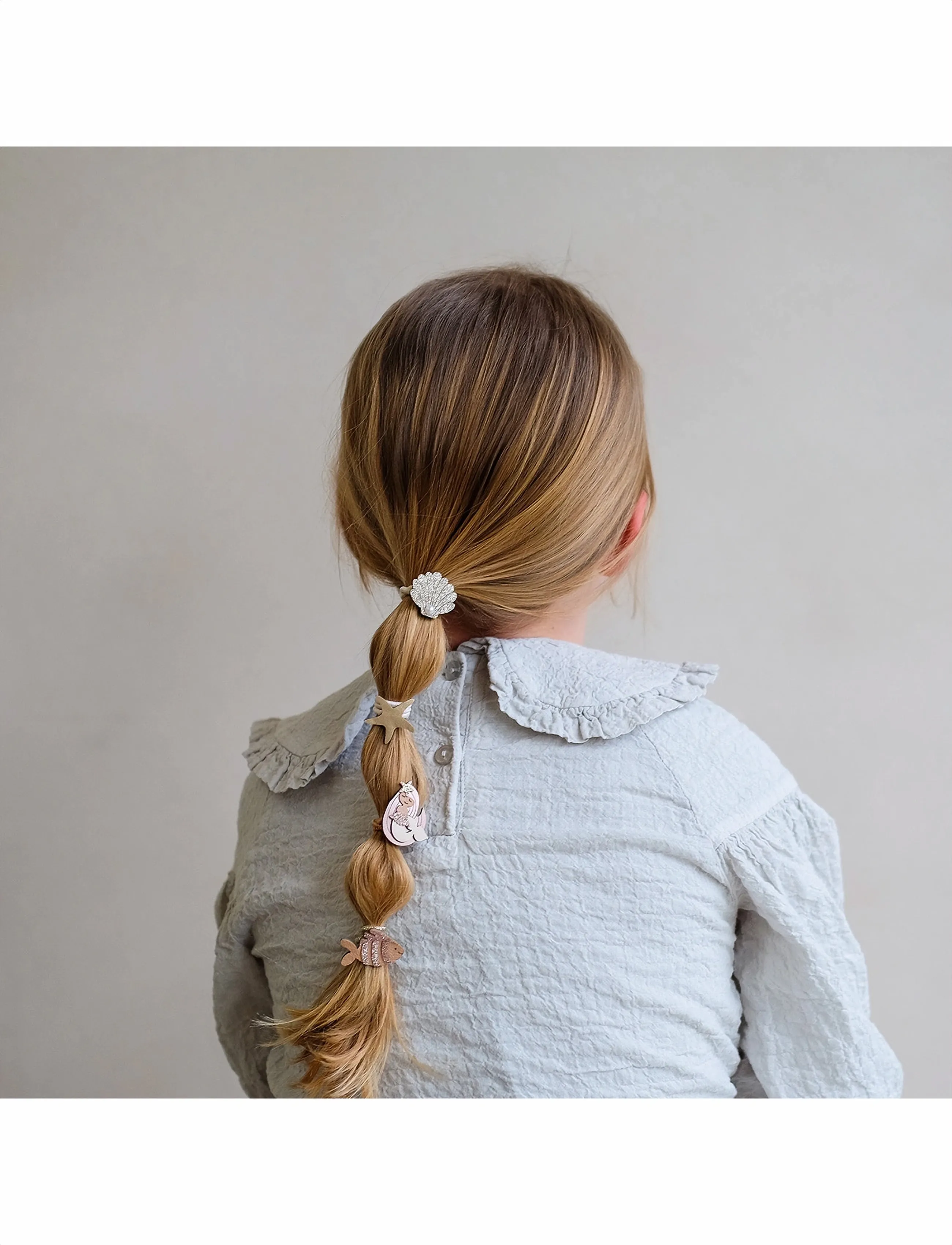 Mimi & Lula 8 Ponies - Mini Mermaid Ocean Pearl, One Size, Beige, Hårtilbehør > Hårbånd, Børn