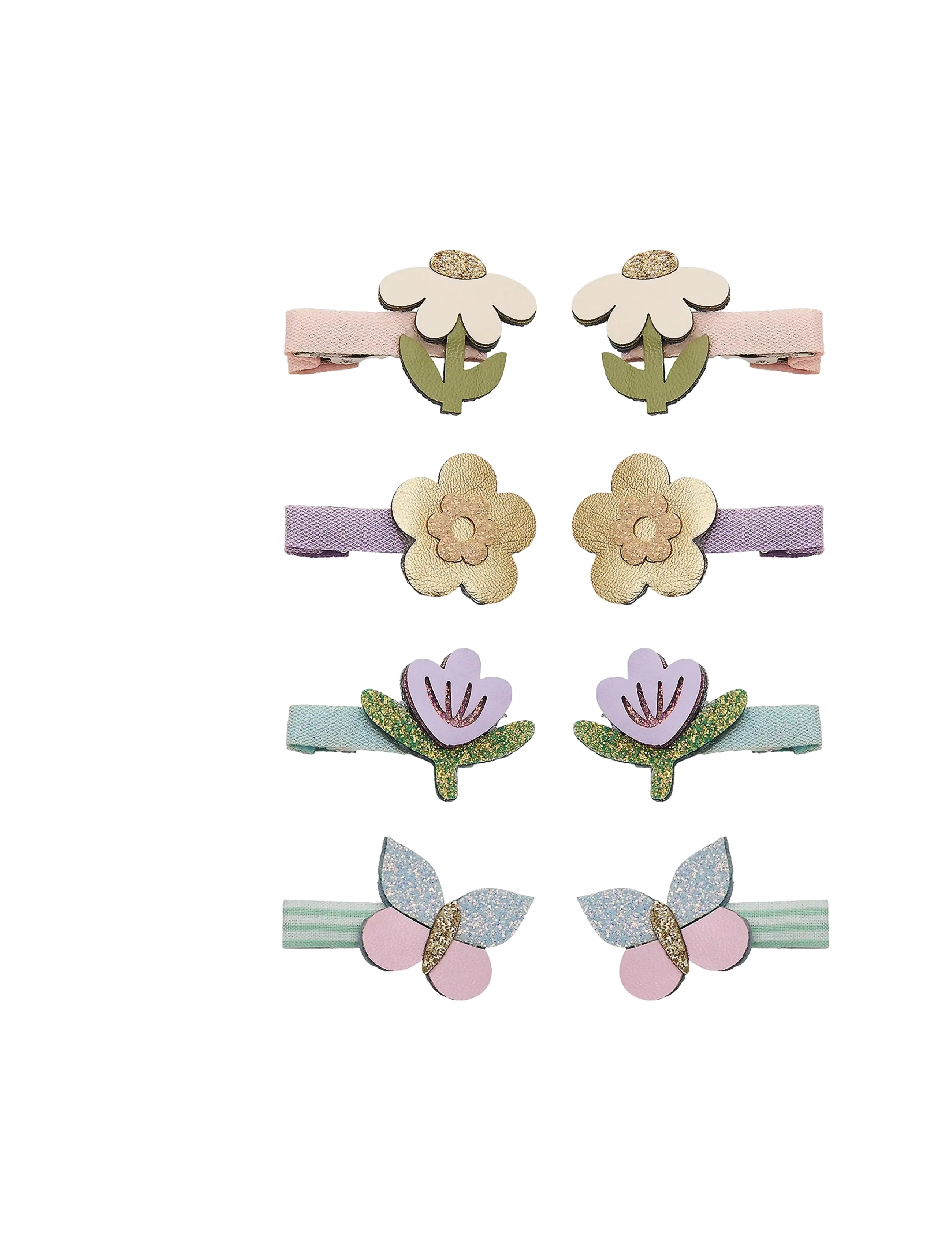 Mimi & Lula 8 Hair Clips - Mini Flower Garden Bouquet - Håraccessoarer - MULTI / pink/rose