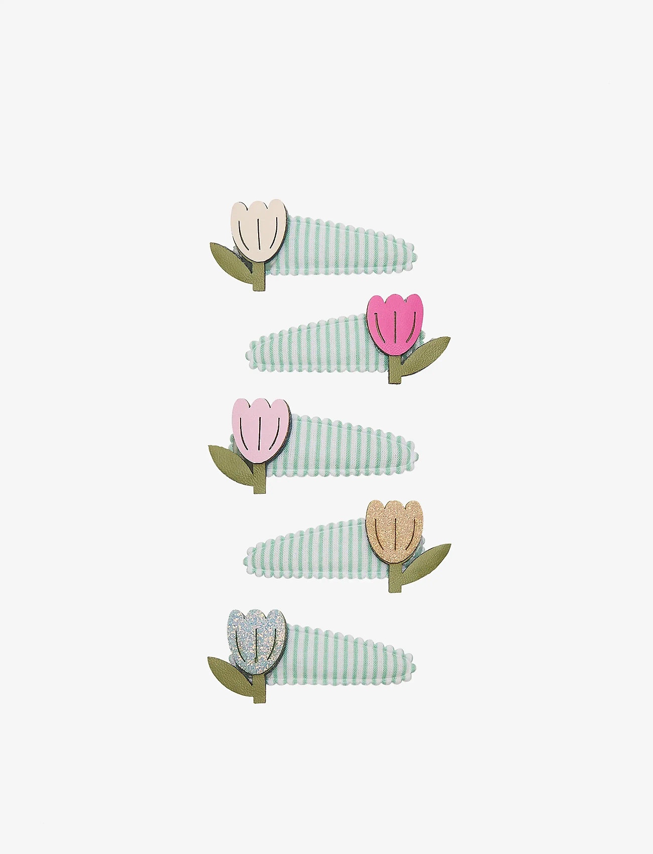 Mimi & Lula - 5 Clic Clacs - Mini Tulip Stripe Bouquet - juukseklambrid - multi - 0