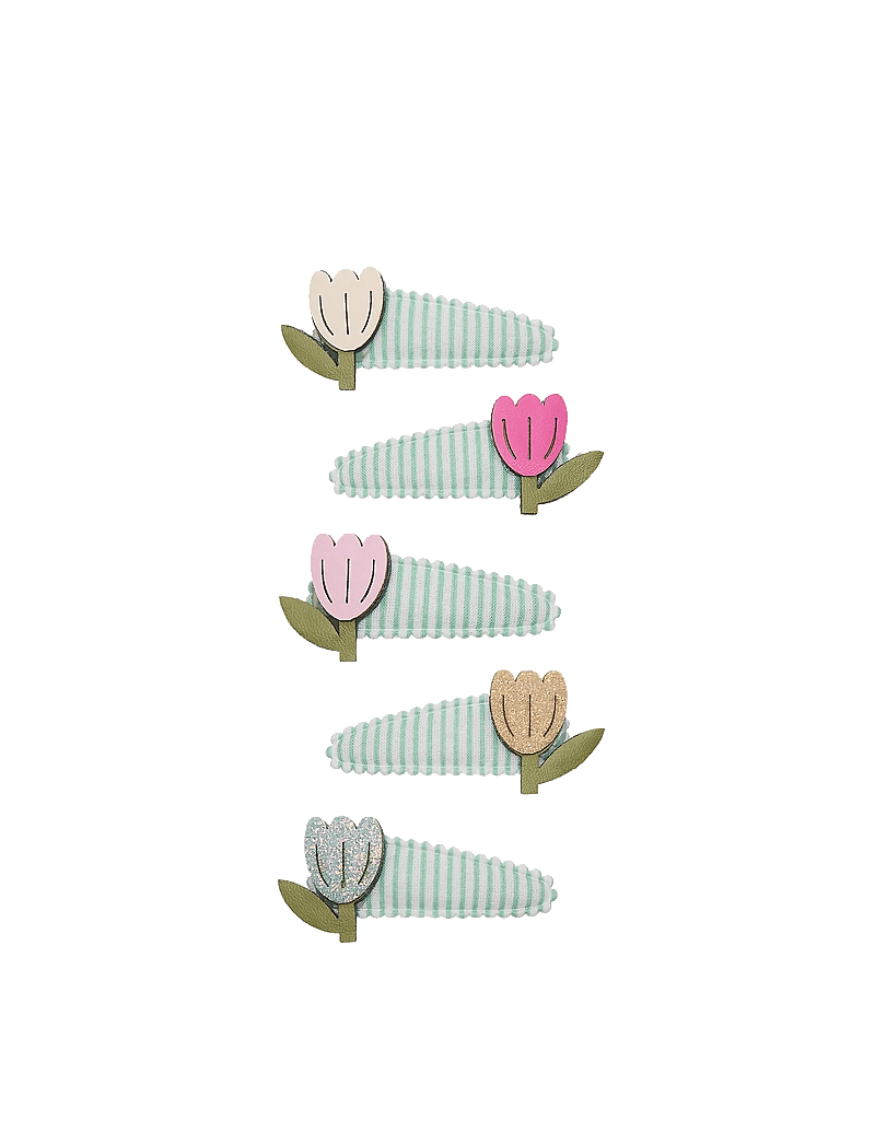 Mimi & Lula - 5 Clic Clacs - Mini Tulip Stripe Bouquet - haarnadeln - multi - 0