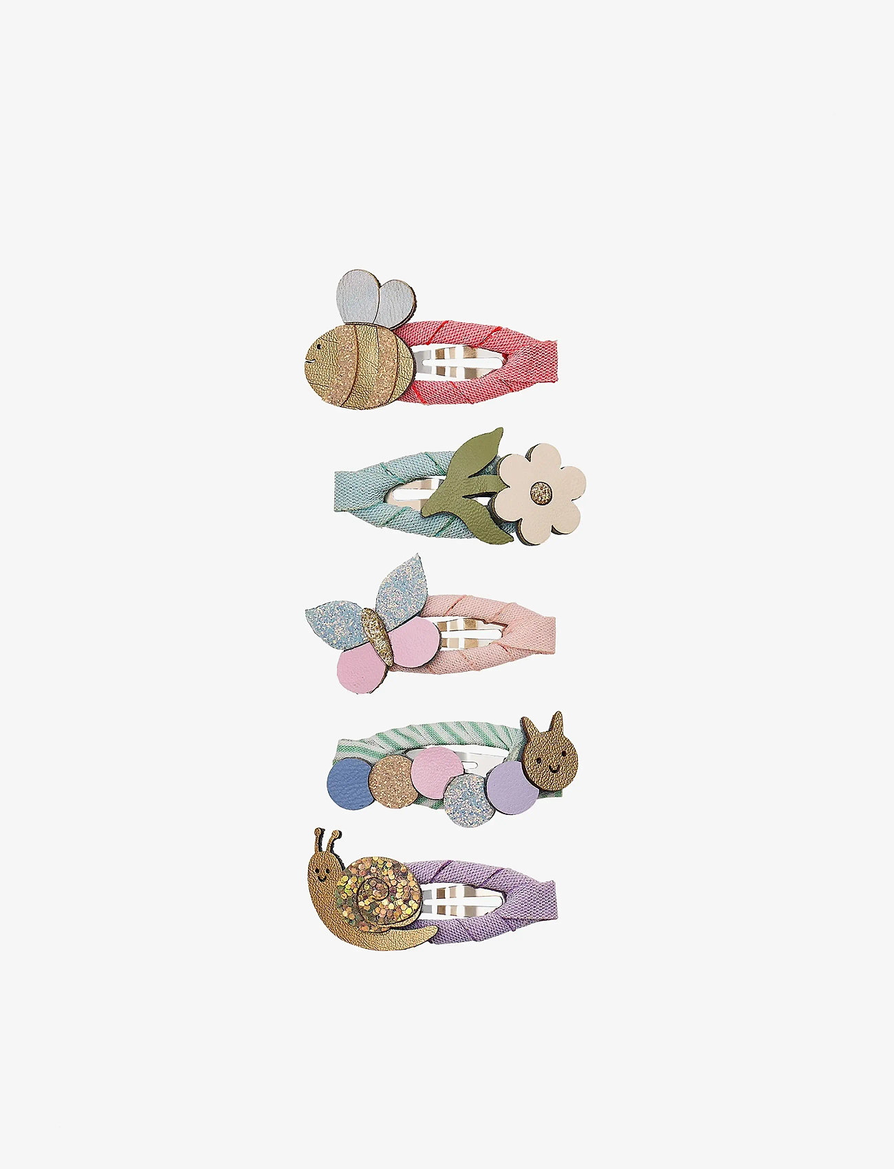 Mimi & Lula - 5 Clic Clacs - Mini Beasts Bouquet - juukseklambrid - multi - 0