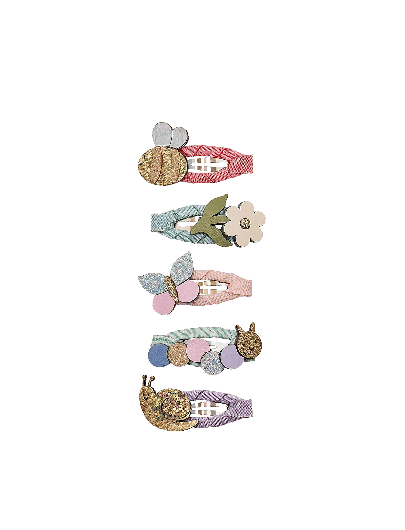 Mimi & Lula - 5 Clic Clacs - Mini Beasts Bouquet - juukseklambrid - multi - 0