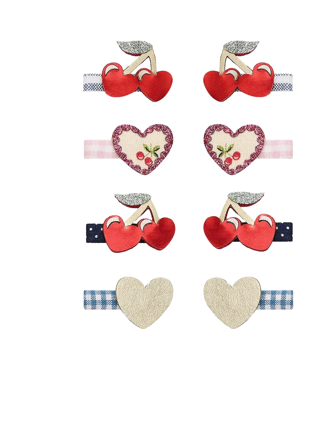 Mimi & Lula 8 Hair Clips - Mini Red Cherries Mon Cheri - Juuste aksessuaarid - MULTI / multi