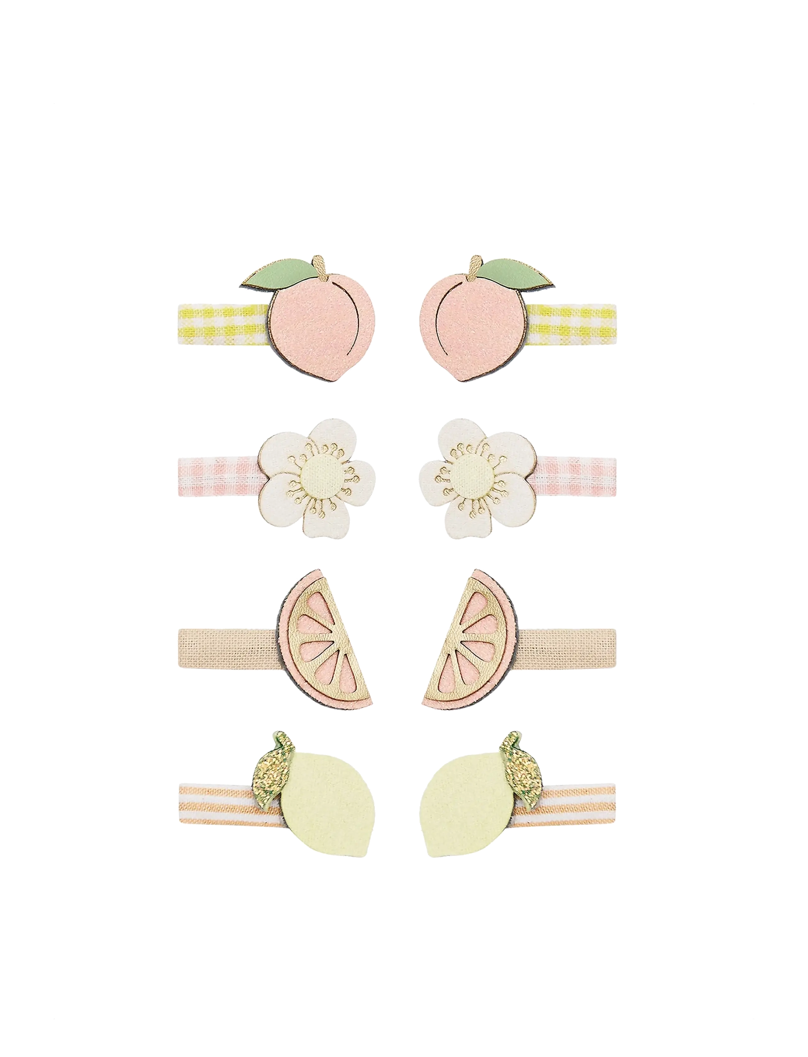 Mimi & Lula 8 Hair Clips - Mini Citrus Peaches and Cream - Hårklämmor - MULTI / multi