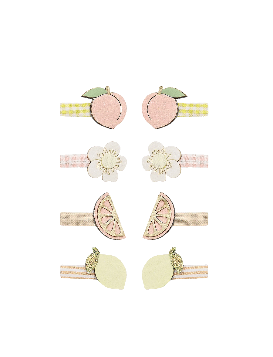 Mimi & Lula - 8 Hair Clips - Mini Citrus Peaches and Cream - juukseklambrid - multi - 1