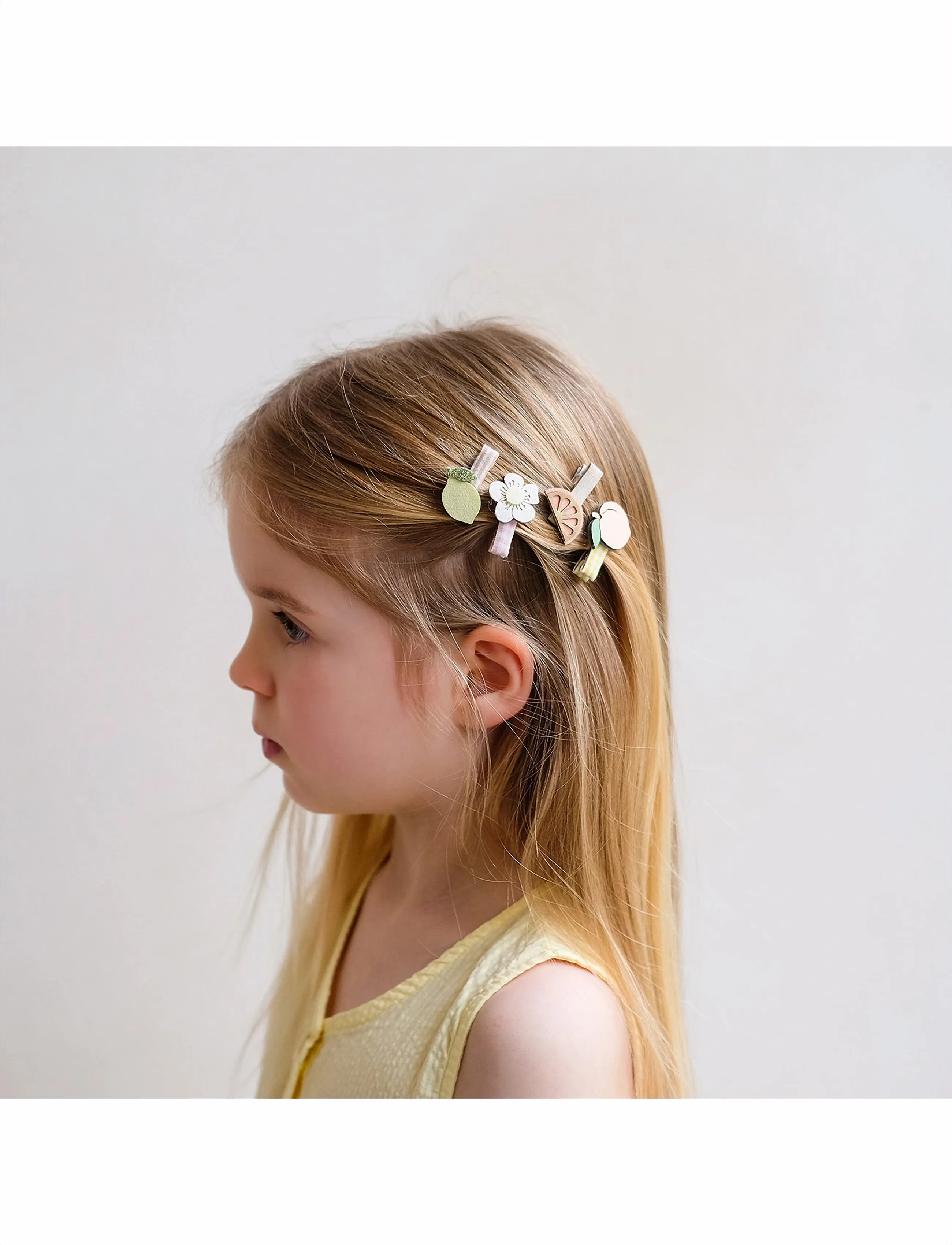 Mimi & Lula 8 Hair Clips Mini Citrus Peaches And Cream, Børn, Mini Hårklemmer, Multi/mønstret, Str: ONE SIZE