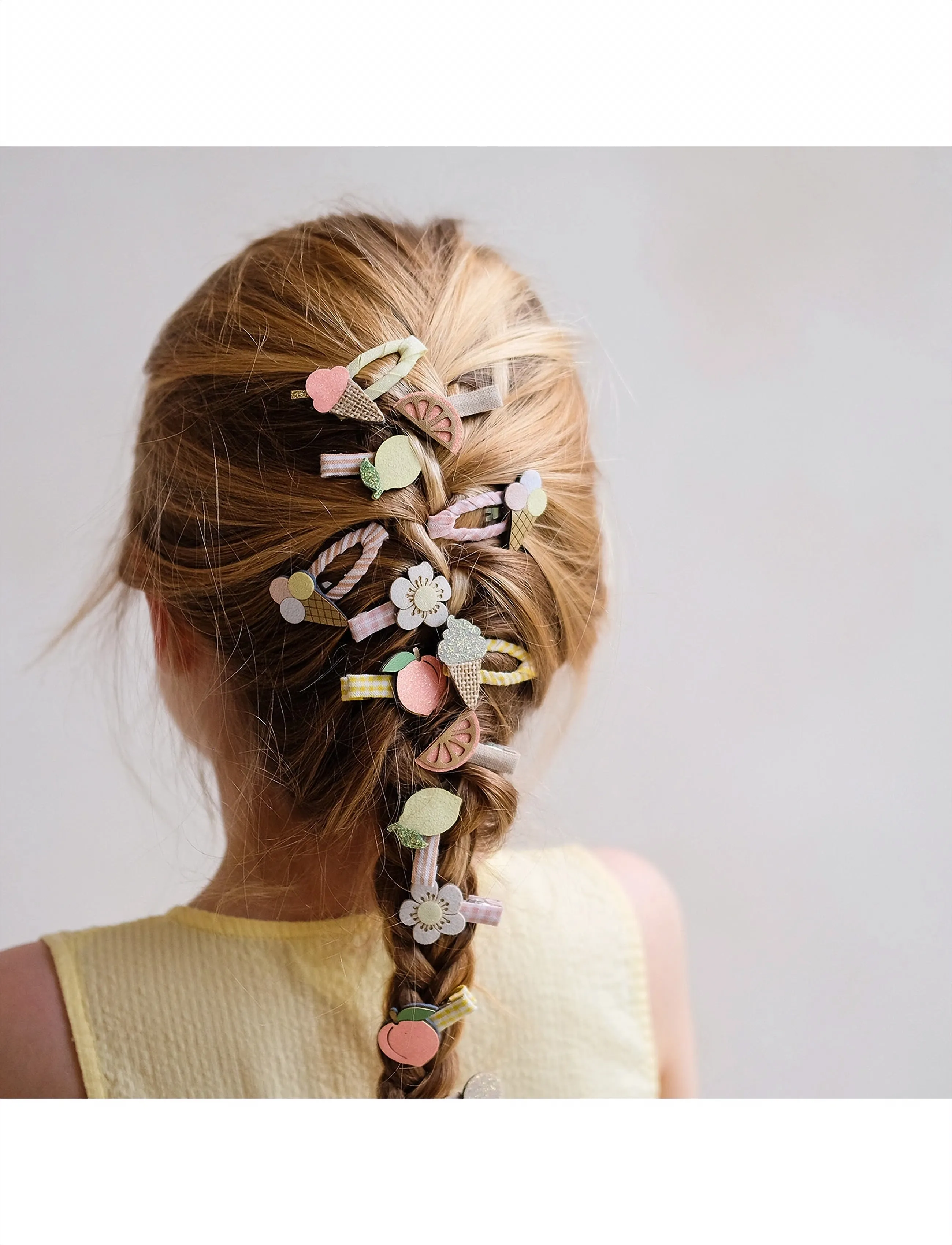 Mimi & Lula - 8 Hair Clips - Mini Citrus Peaches and Cream - hårspænder - multi - 2
