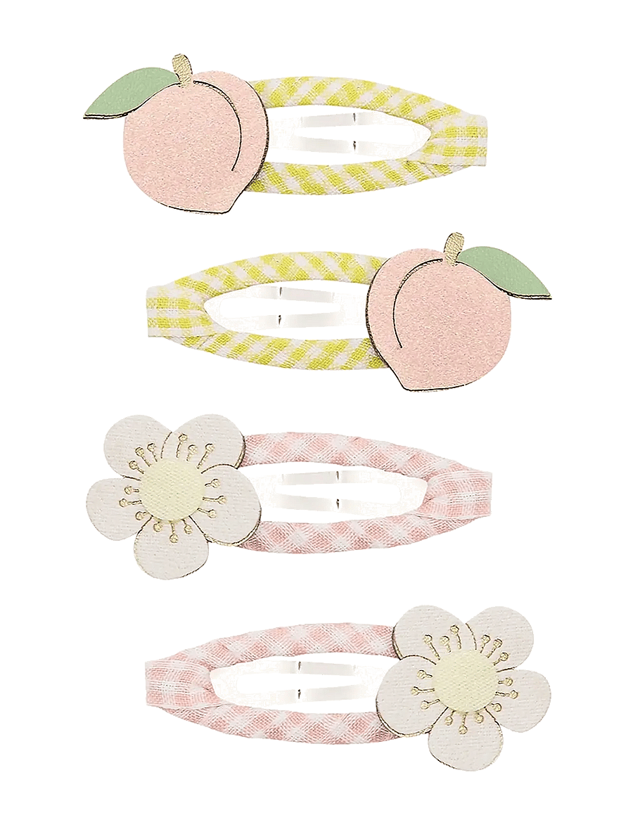 Mimi & Lula - 4 Clic Clacs - Blossom Peaches and Cream - hårklämmor - multi - 1