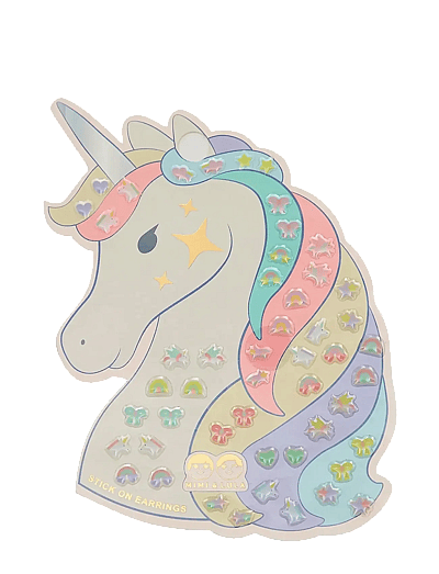 Stick-On Earrings 25 Pairs - My Little Unicorn - KostumetilbehøR