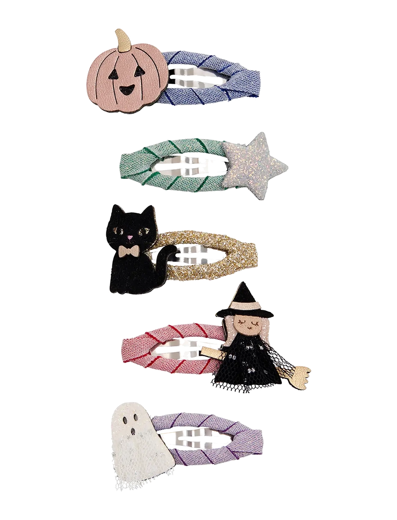 Mimi & Lula 5 Clic Clacs Mini Hallowen, Børn, Mini Halloween Klikspænder, Multi/mønstret, Str: ONE SIZE
