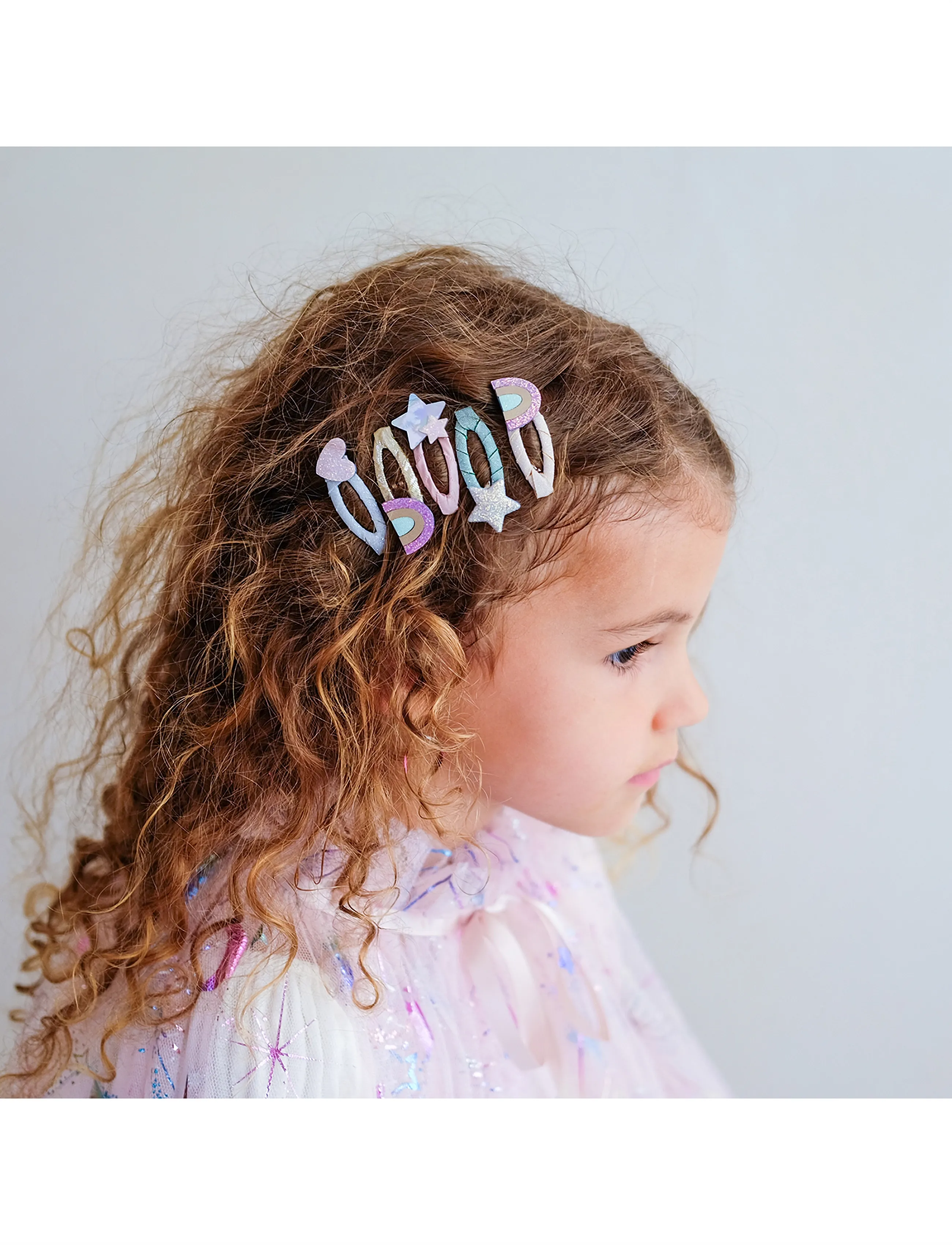 Mimi & Lula 5 Clic Clacs Mini Rainbow, Kinder, Dekorative Klick-Klack-Spangen, Mehrfarbig/gemustert, Gr.ONE SIZE
