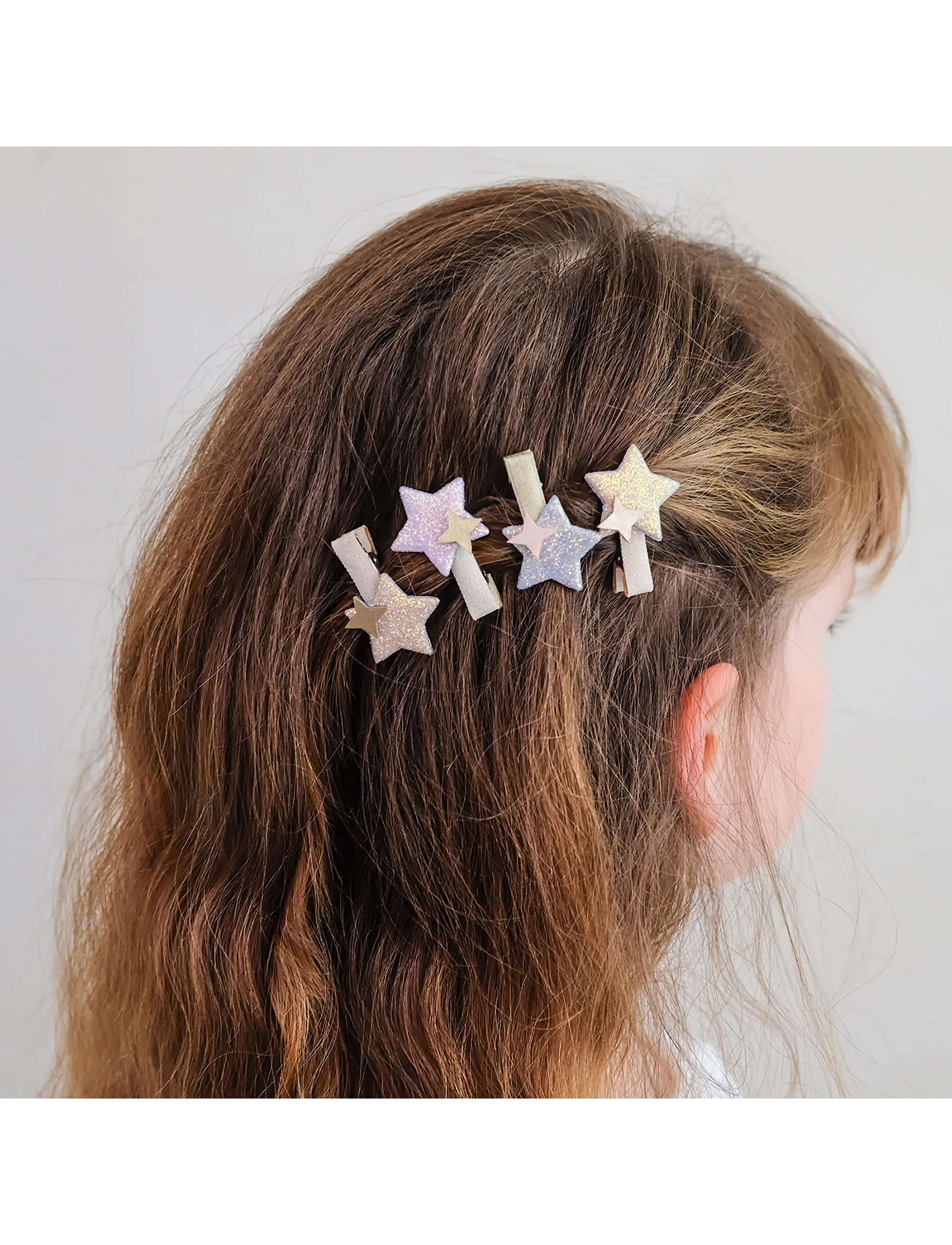 Mimi & Lula 8 Hair Clips Starlight, Børn, Glimmer Stjerne Hårspænder, Multi/mønstret, Str: ONE SIZE