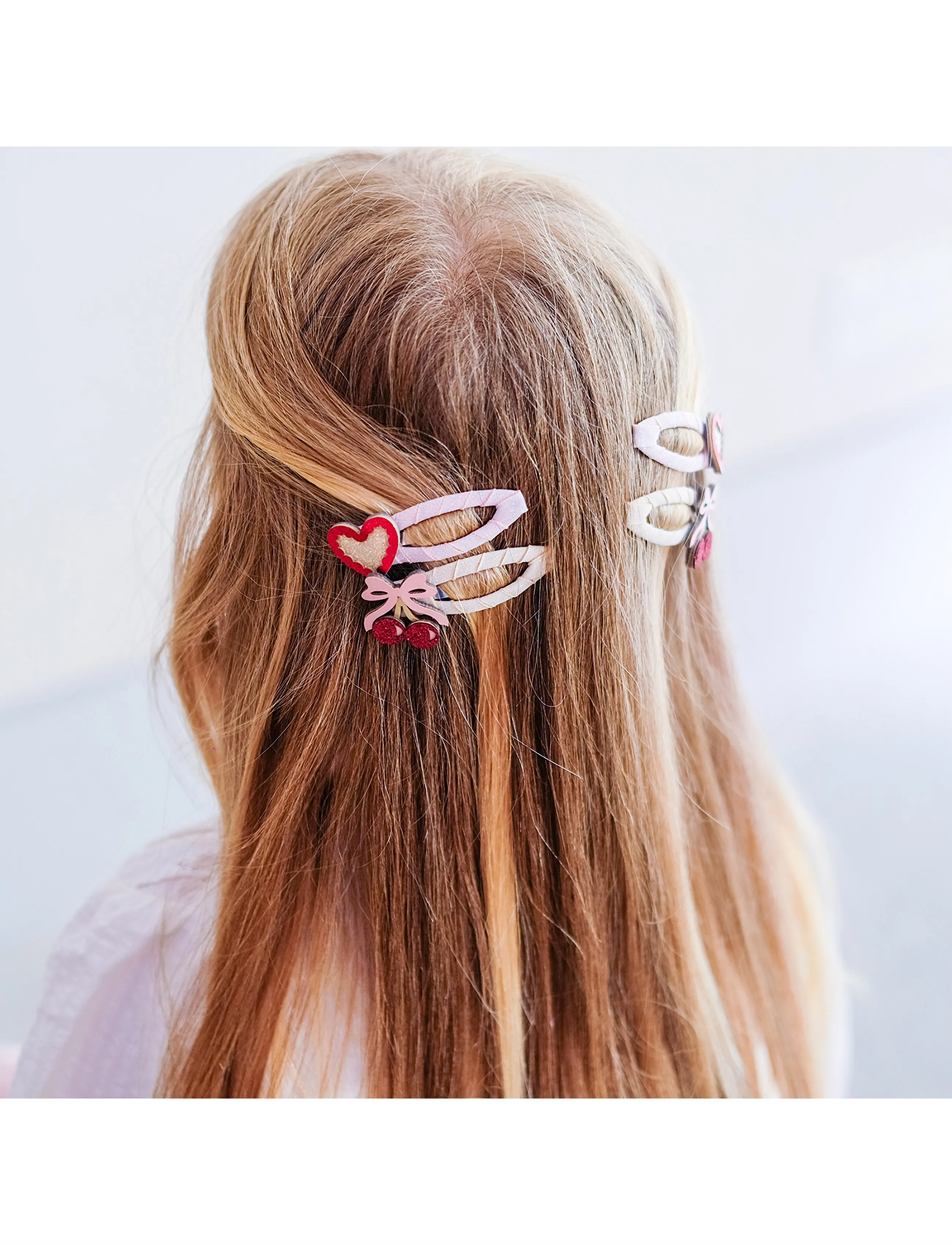 Mimi & Lula 4 Clic Clacs Fancy Cherries, Kinder, Dekorative Klick-Klack Spangen Set, Rosa, Gr.ONE SIZE