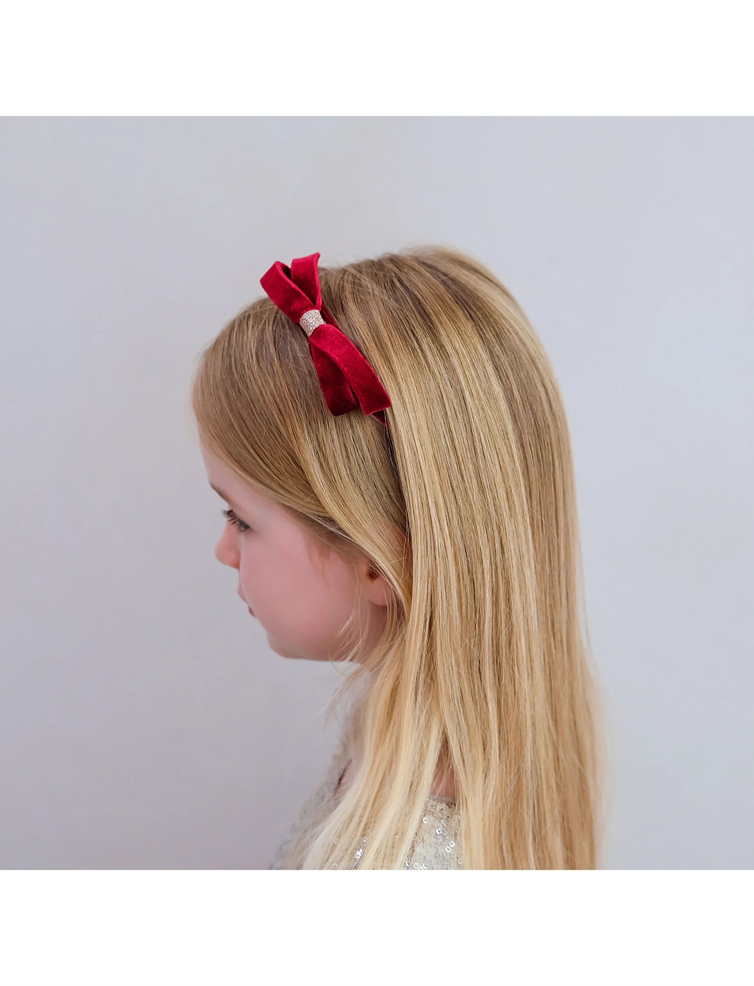 Mimi & Lula - Alice Band - Burgundy Violet Bow - burgundy - 2