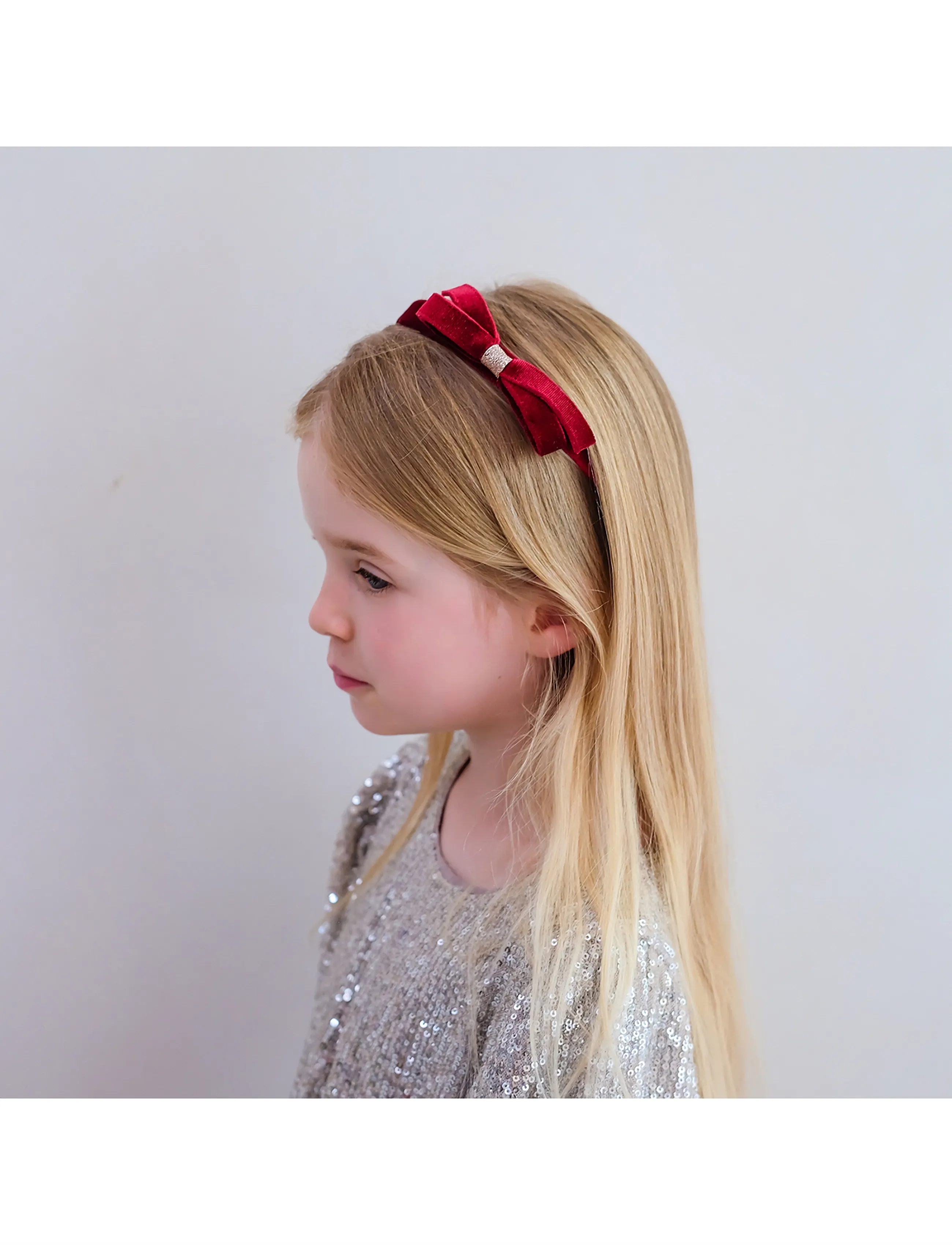 Mimi & Lula - Alice Band - Burgundy Violet Bow - burgundy - 3