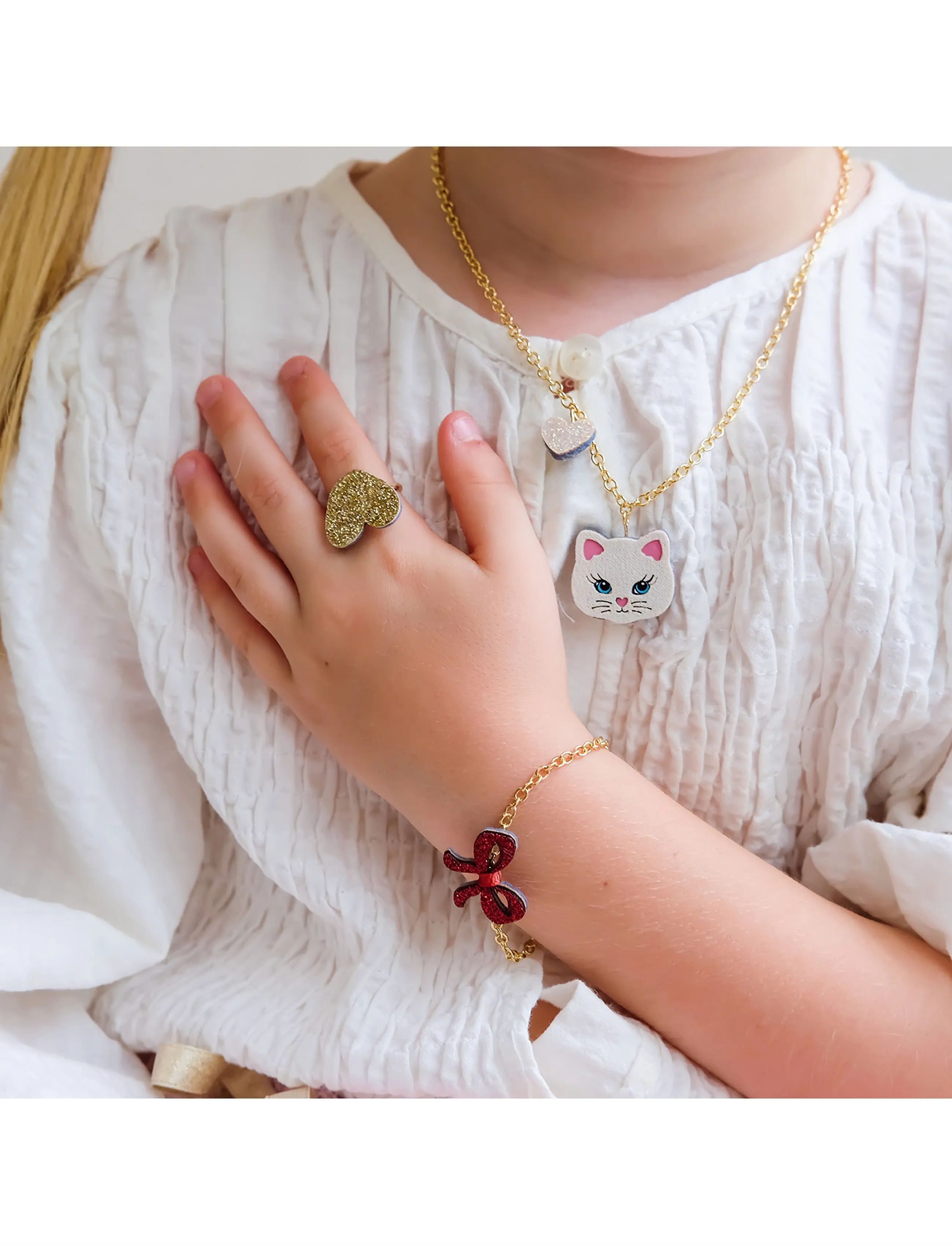 Mimi & Lula Jewellery Set Kittybow, Kinder, Kinderschmuckset, Mehrfarbig/gemustert, Gr.ONE SIZE