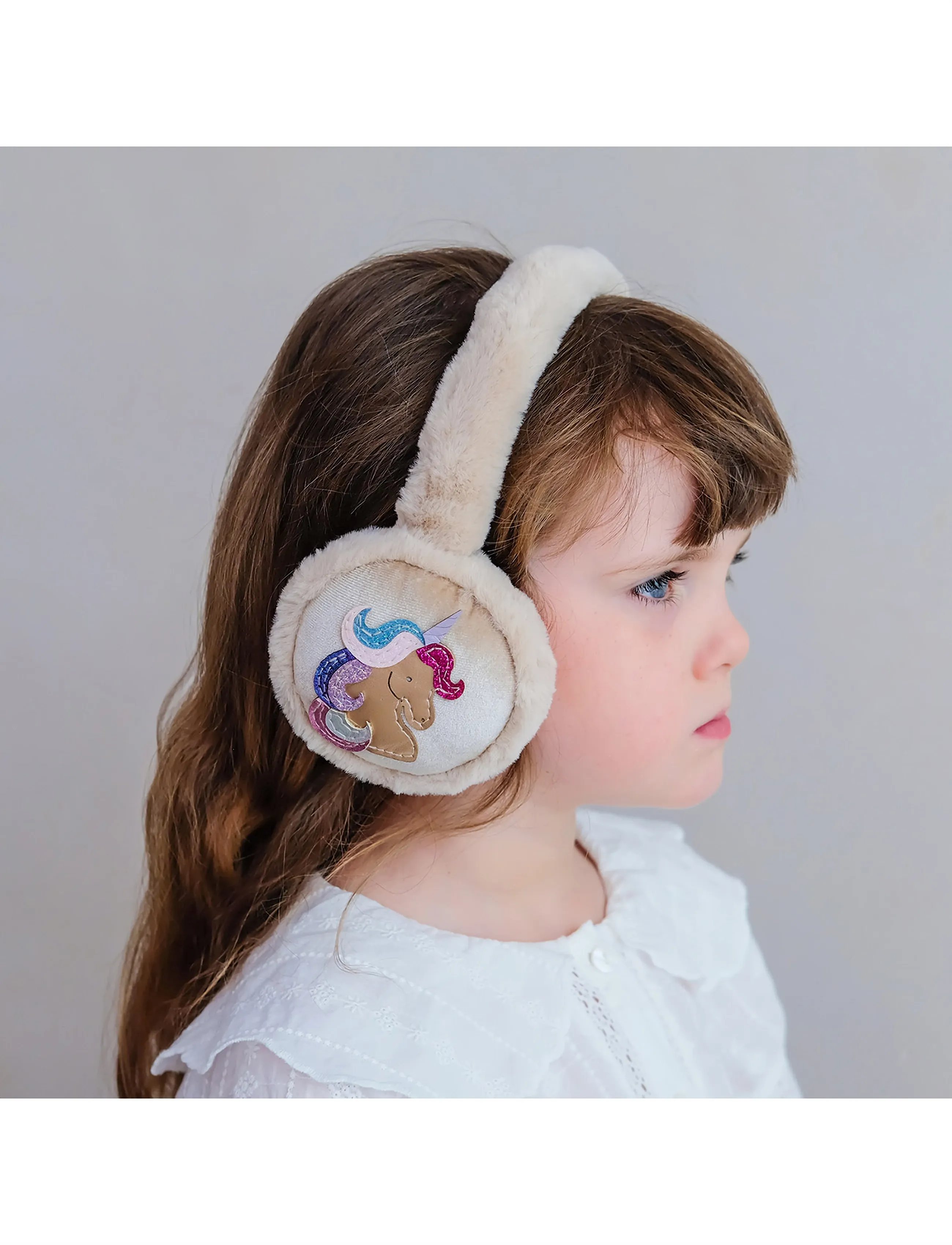 Mimi & Lula Earmuffs Magical Unicorn, Kinder, Einhorn Ohrenschützer, Beige, Gr.ONE SIZE