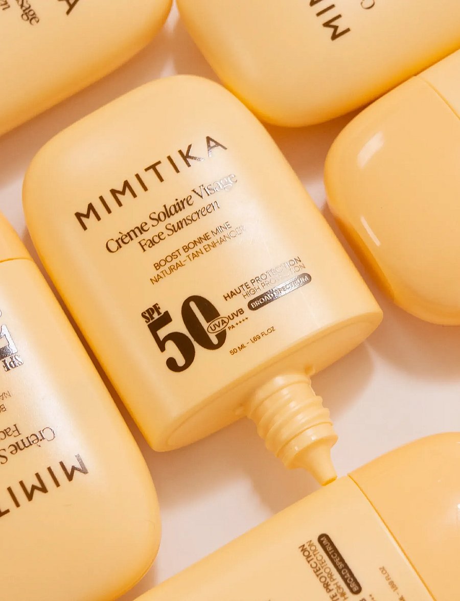 Mimitika - SPF50 Face Sunscreen Natural tan-enhancer - för ansiktet - no color - 2
