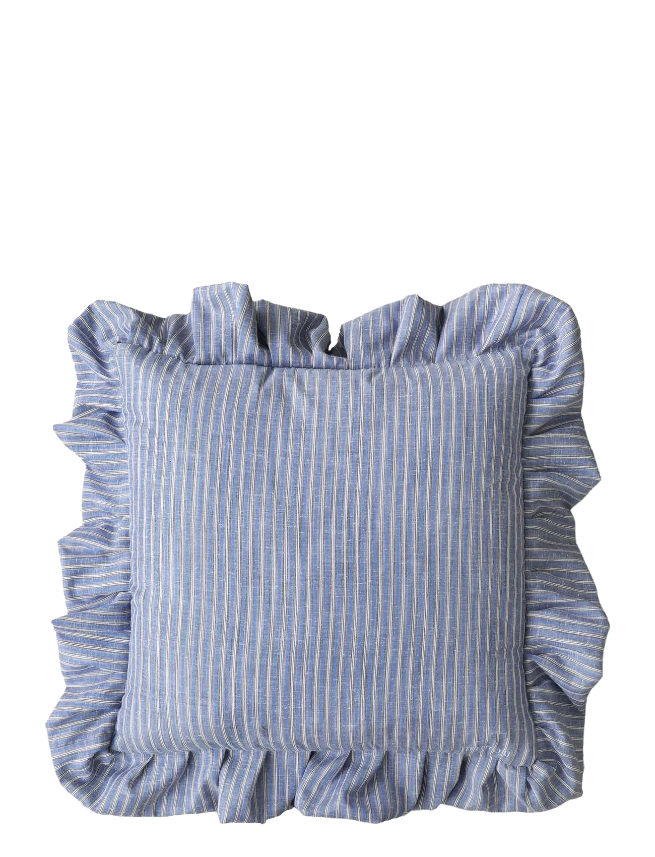 MIMOU Pude Med Volanter, Stripe Blau - 50X50 - Unisex
