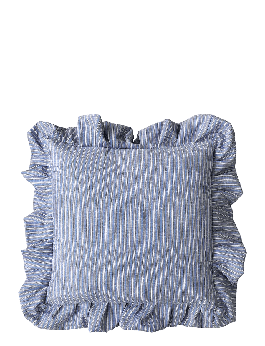 Mimou - Frill cushion Stripe - kissen - blue/brown - 0