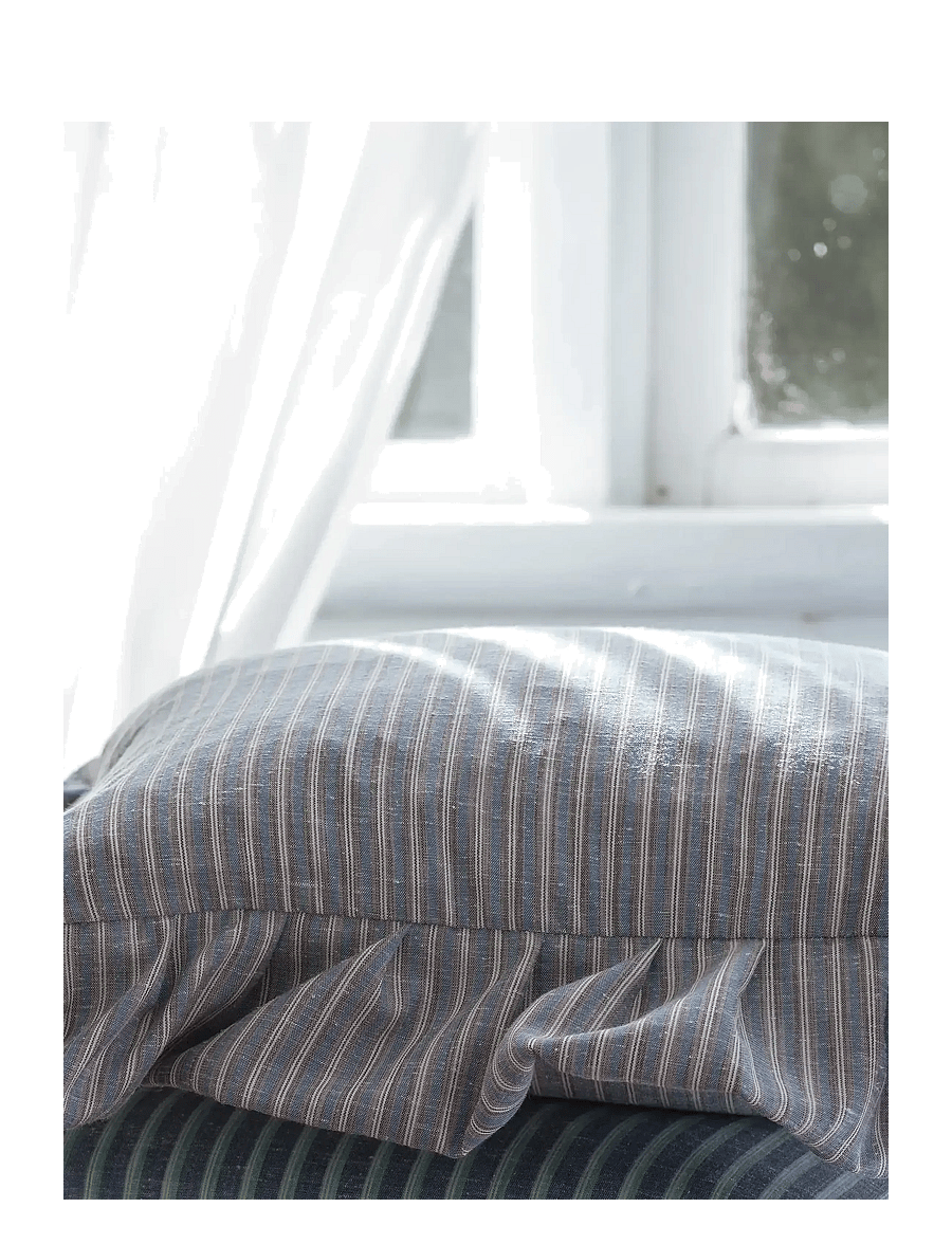 Mimou - Frill cushion Stripe - kissen - blue/brown - 2