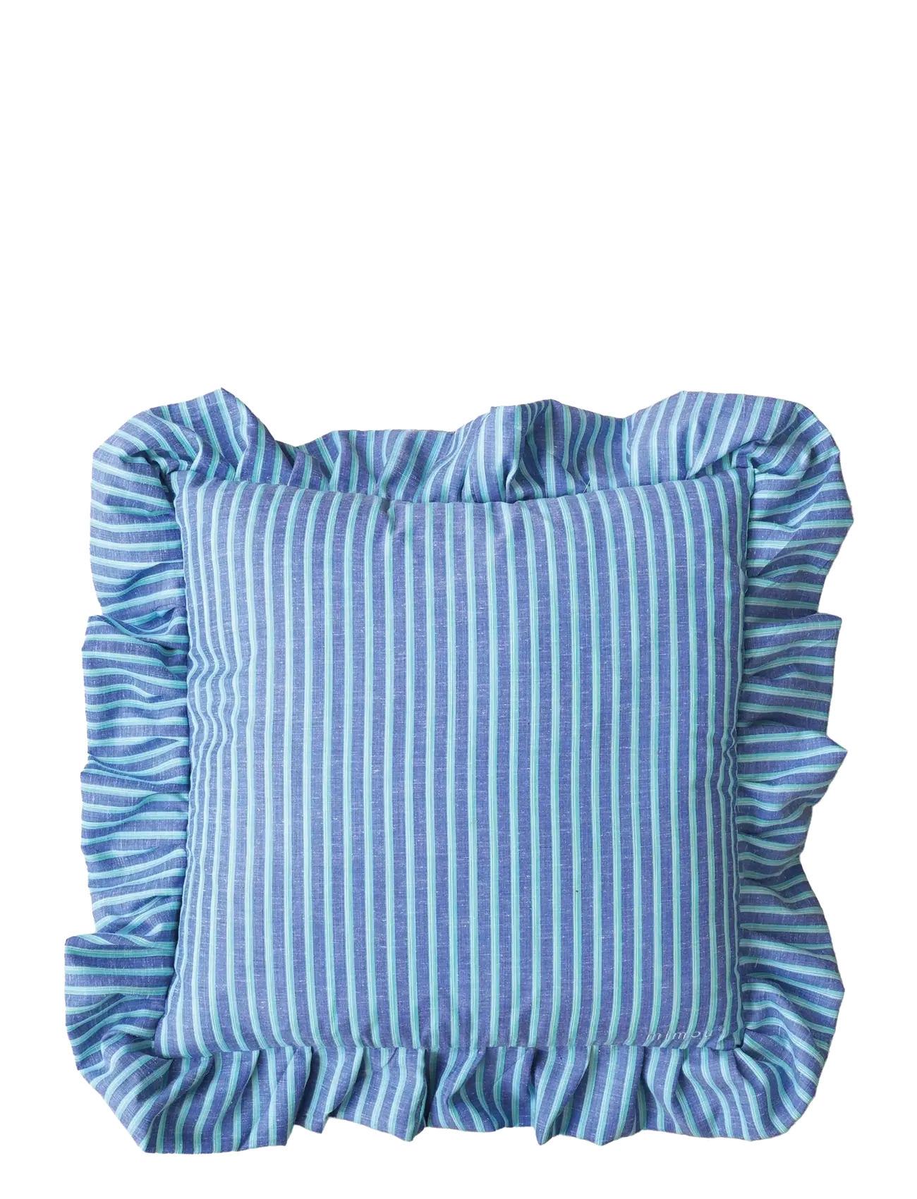 MIMOU Pude Med Volanter, Stripe Blau - 50X50 - Unisex