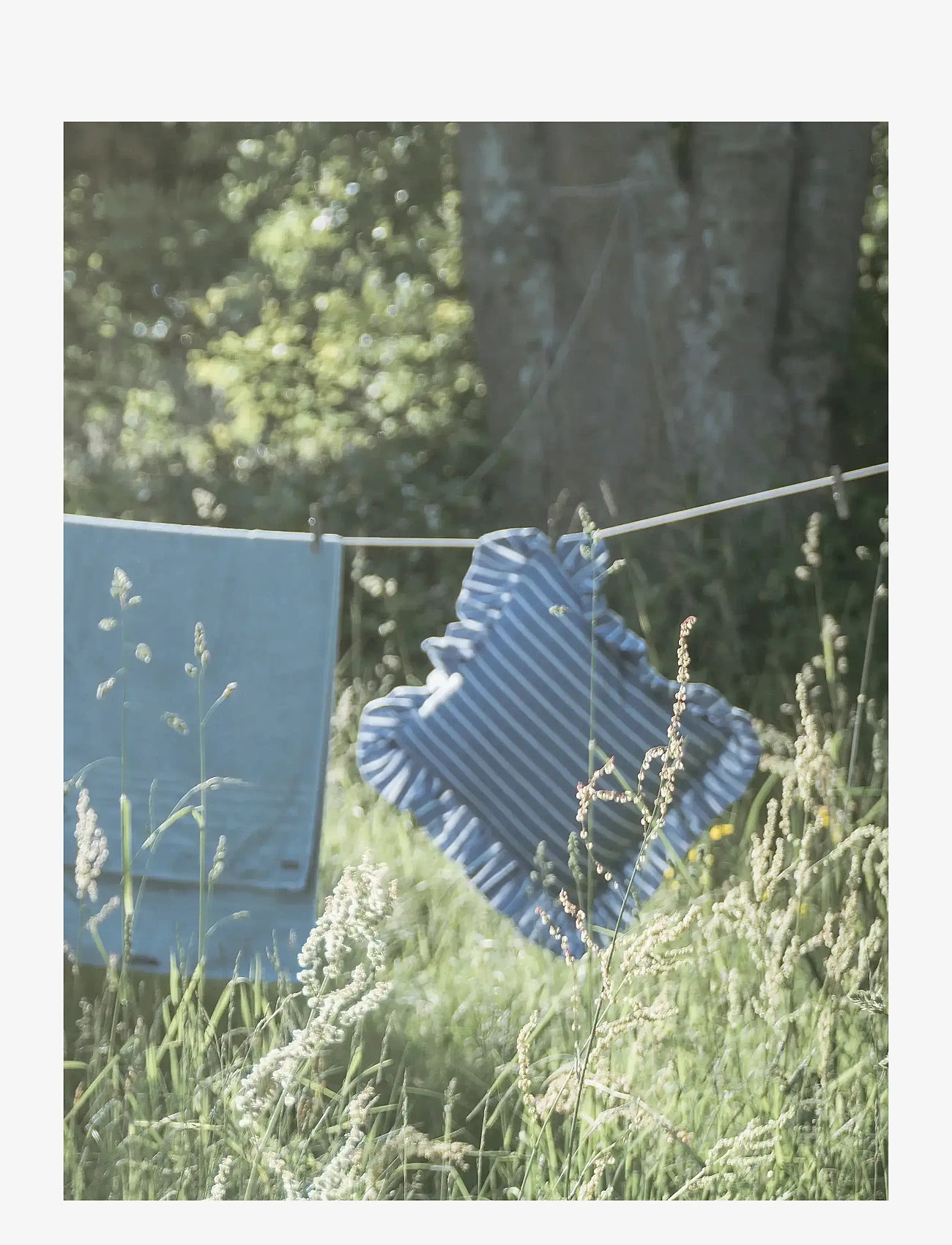 Mimou - Frill cushion Stripe - kissen - blue/green - 2