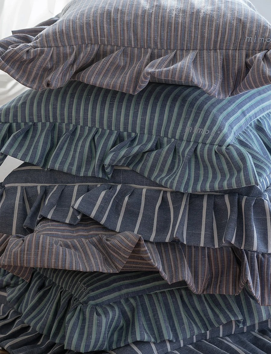 Mimou - Frill cushion Stripe - kissen - blue/green - 4