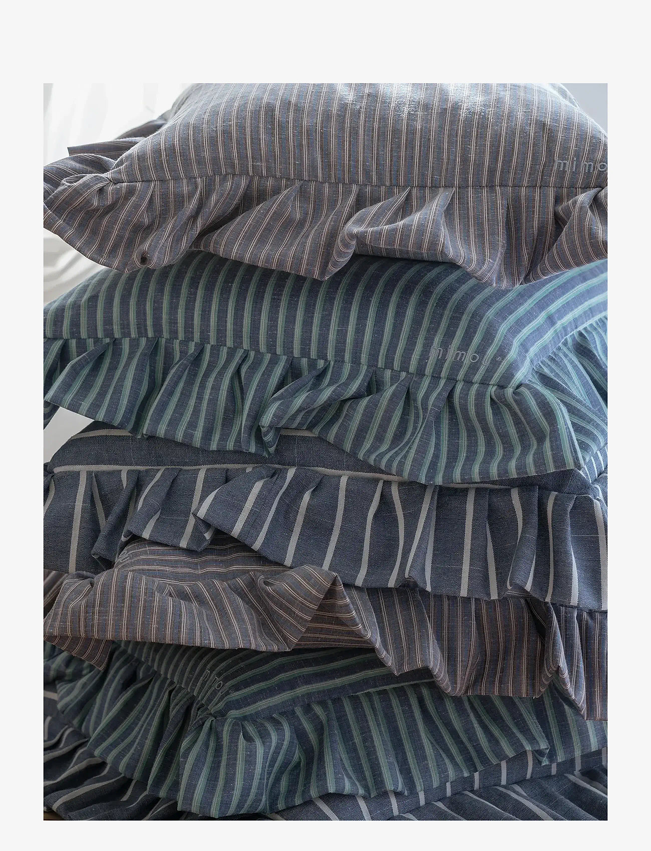 Mimou - Frill cushion Stripe - kissen - blue/green - 3