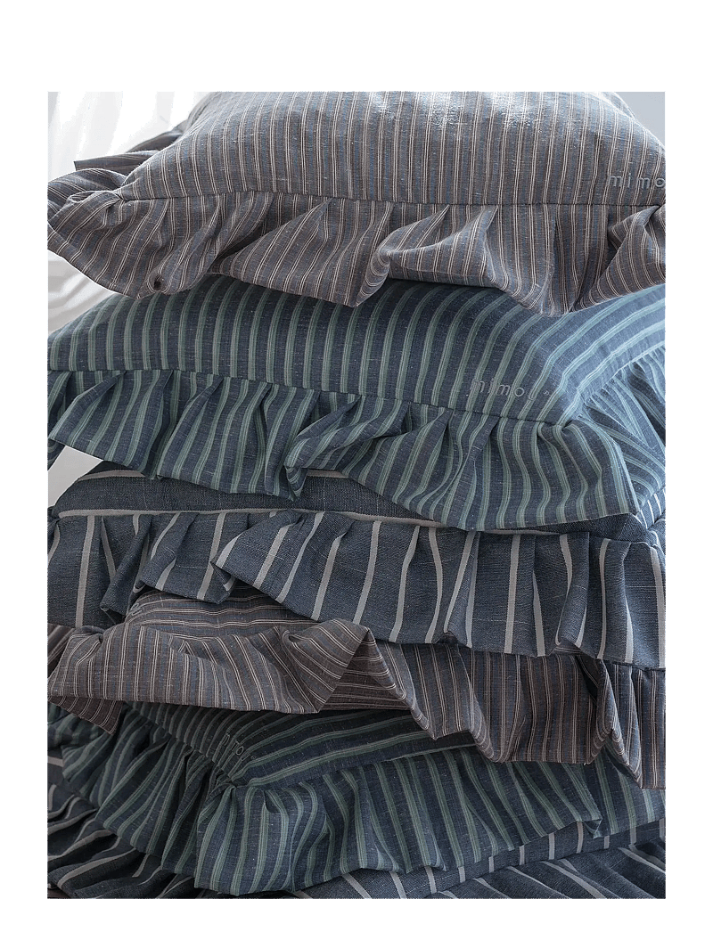 Mimou - Frill cushion Stripe - kissen - blue/green - 3