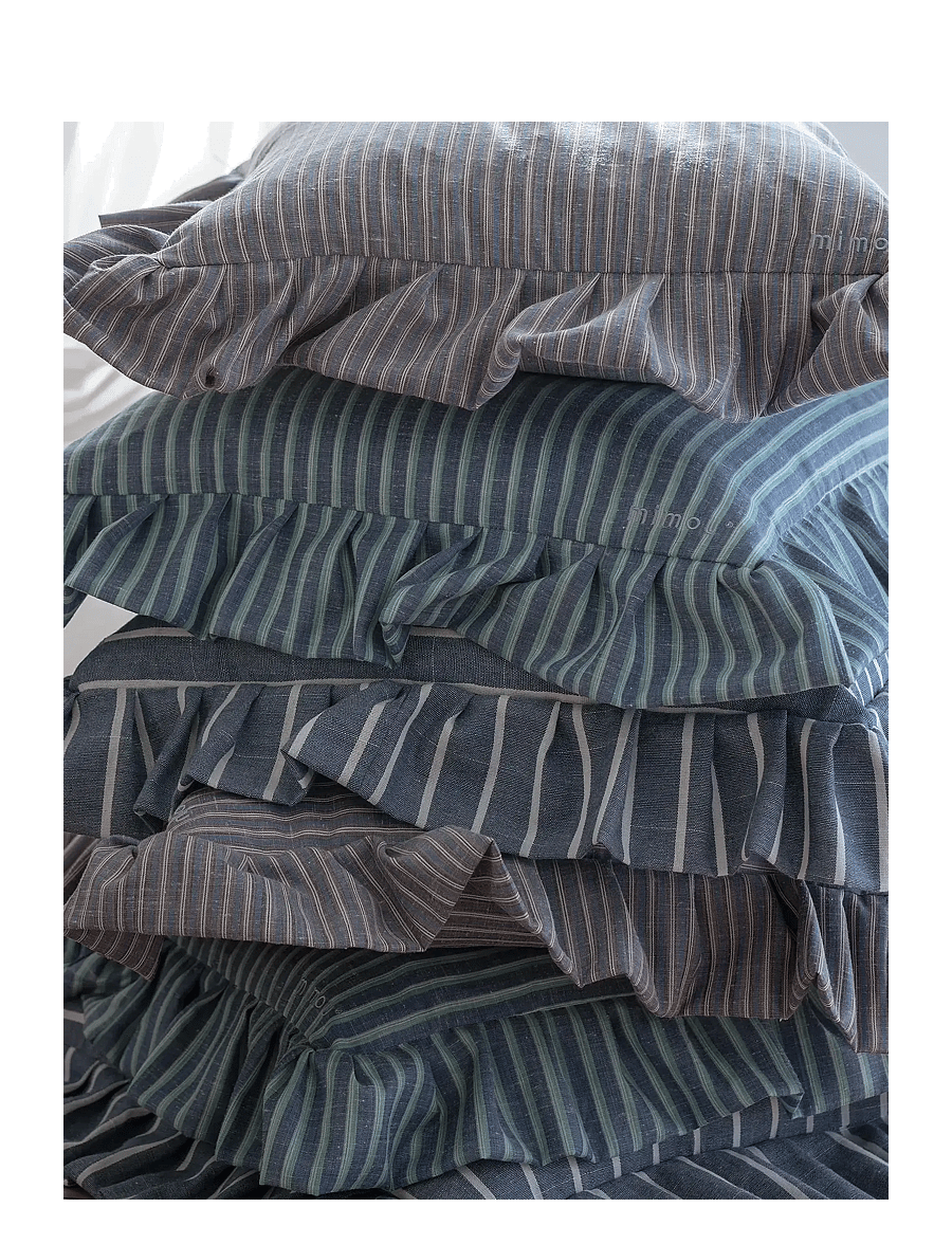 Mimou - Frill cushion Stripe - kissen - blue/green - 2