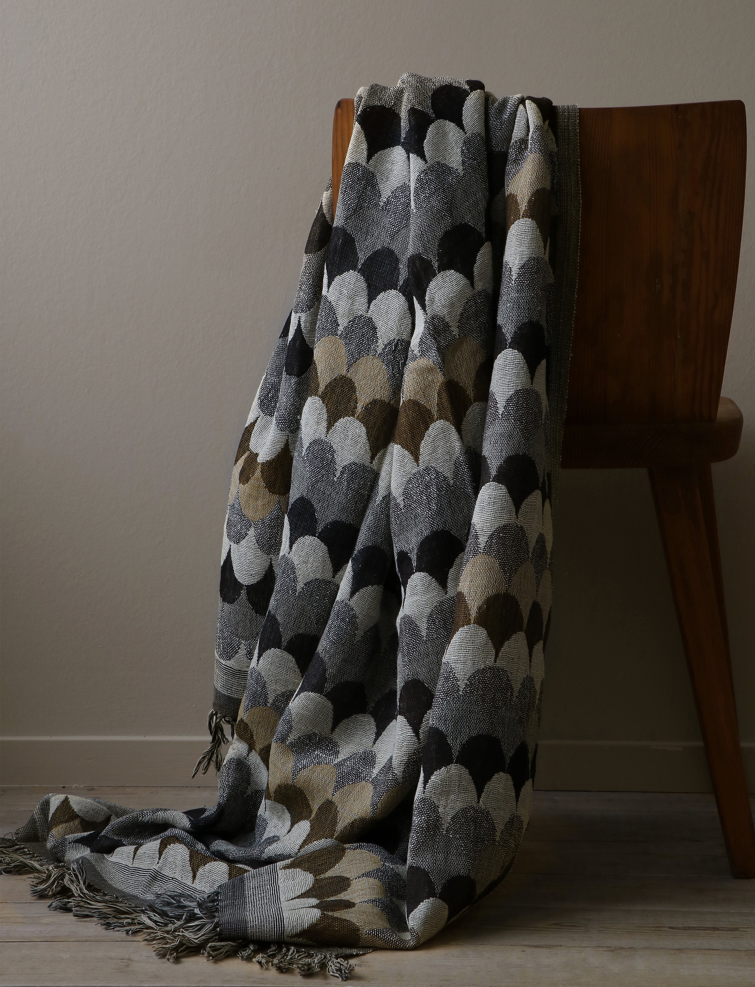 Mimou Tæppe Nagano, 130X170 cm, Cushions & Blankets, Grau - Blankets Throws, Homeware
