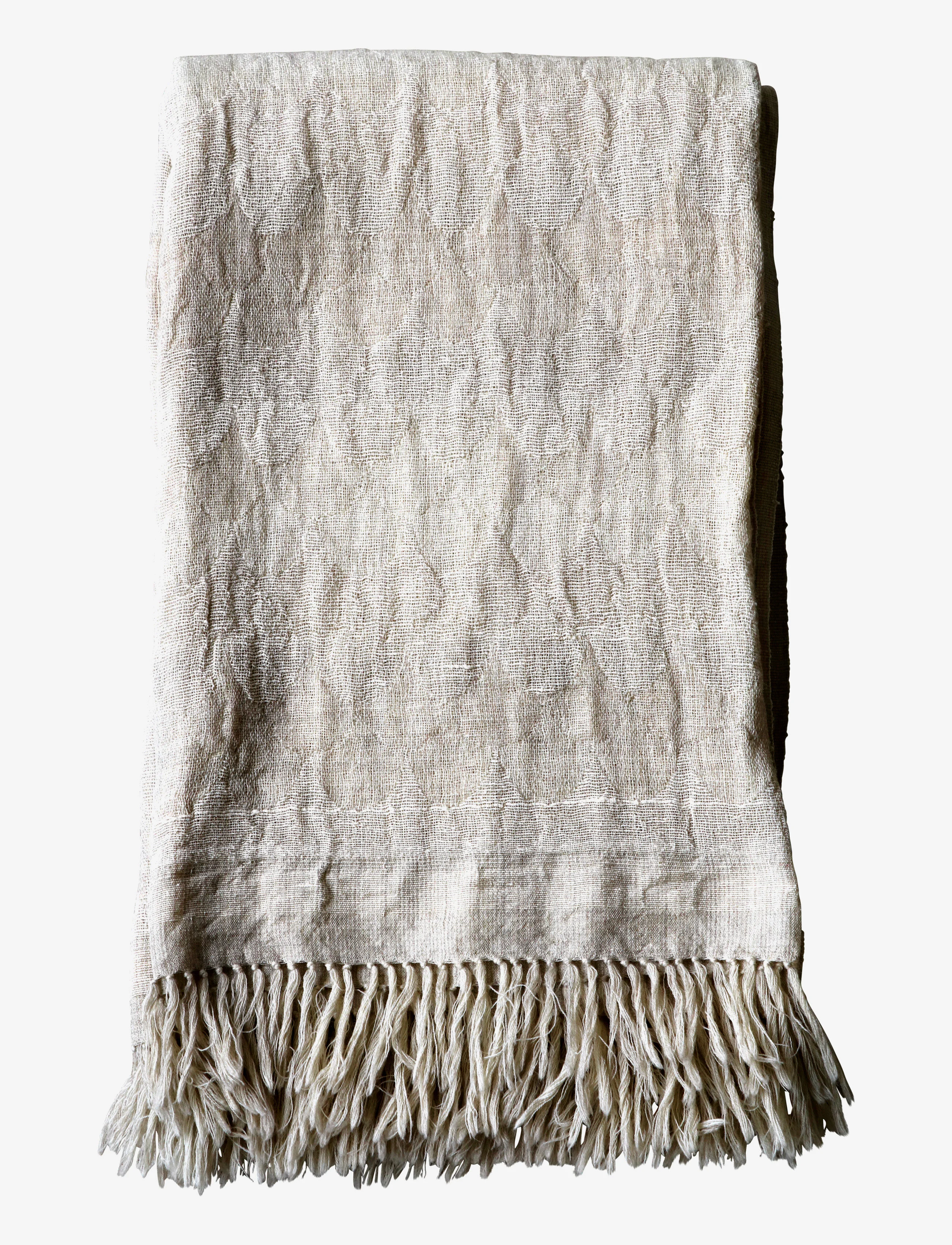 Mimou Plaid Nagano, Tæppe og plaid, Creme, Str: 130X220CM