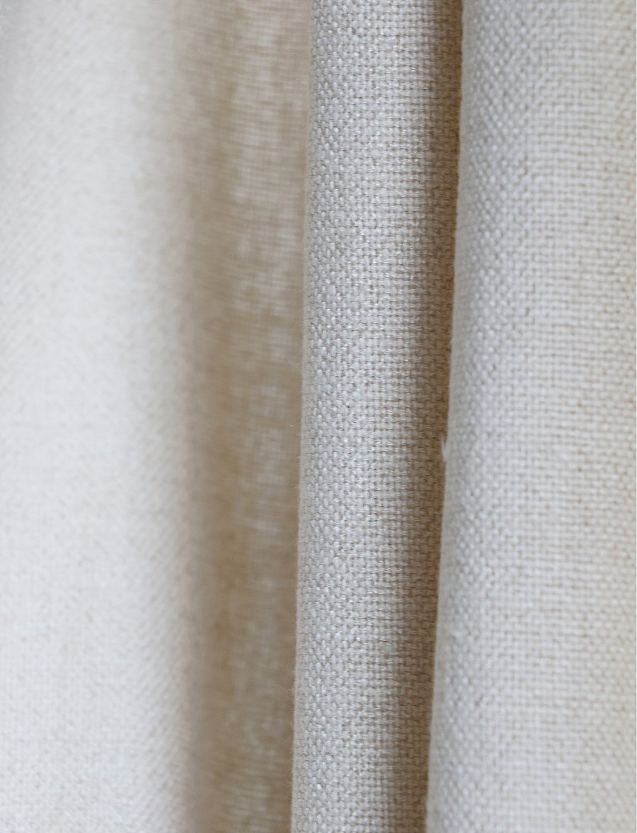 Mimou - Curtain Studio double width - pikad kardinad - natural/white - 2