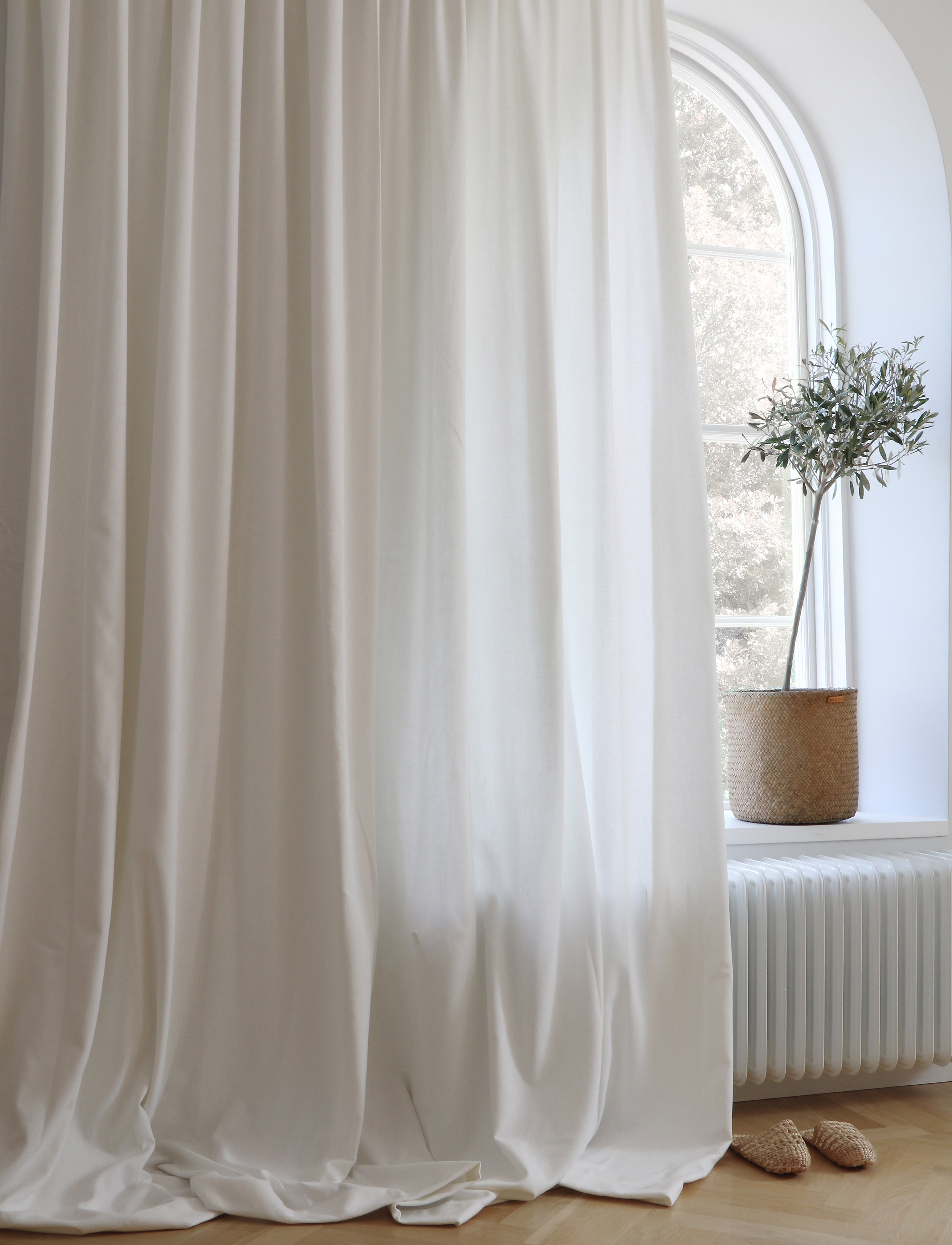 Mimou Gardin Studio Dobbelt Bredde, 290X290 cm 290 cm, White, Gardiner > Lange Gardiner, Unisex