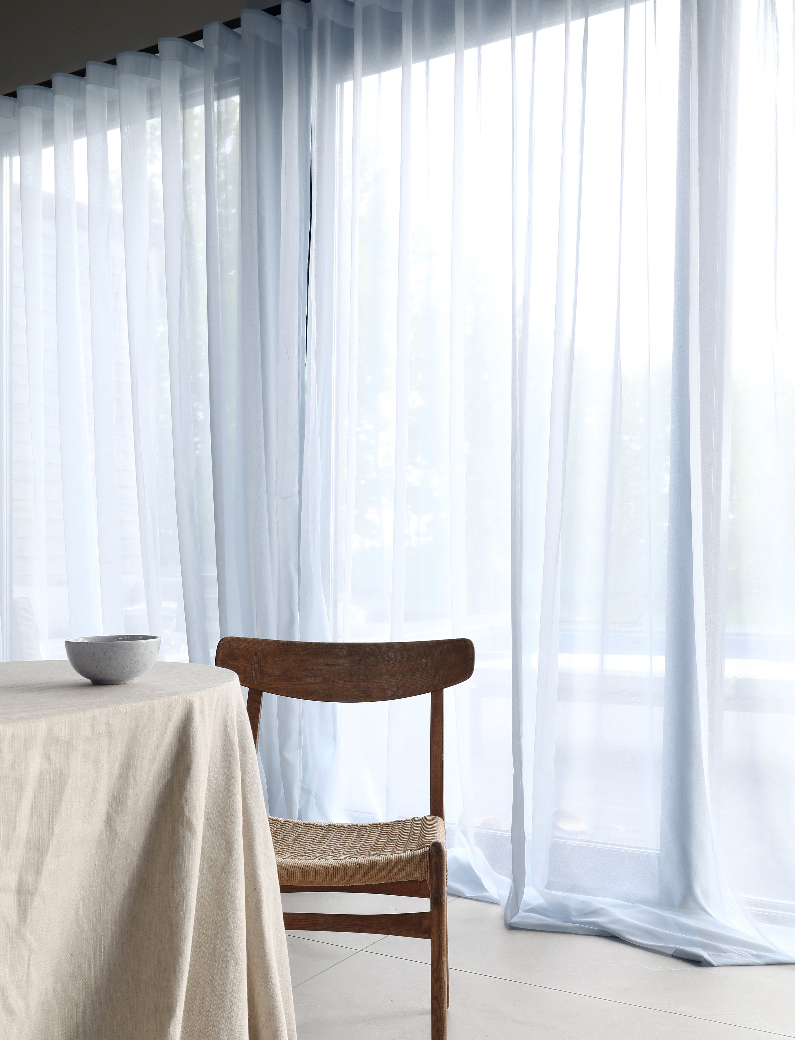 Mimou Gardin Mimmi Recycled, 290X290 cm, Blue, Gardiner > Lange Gardiner, Unisex