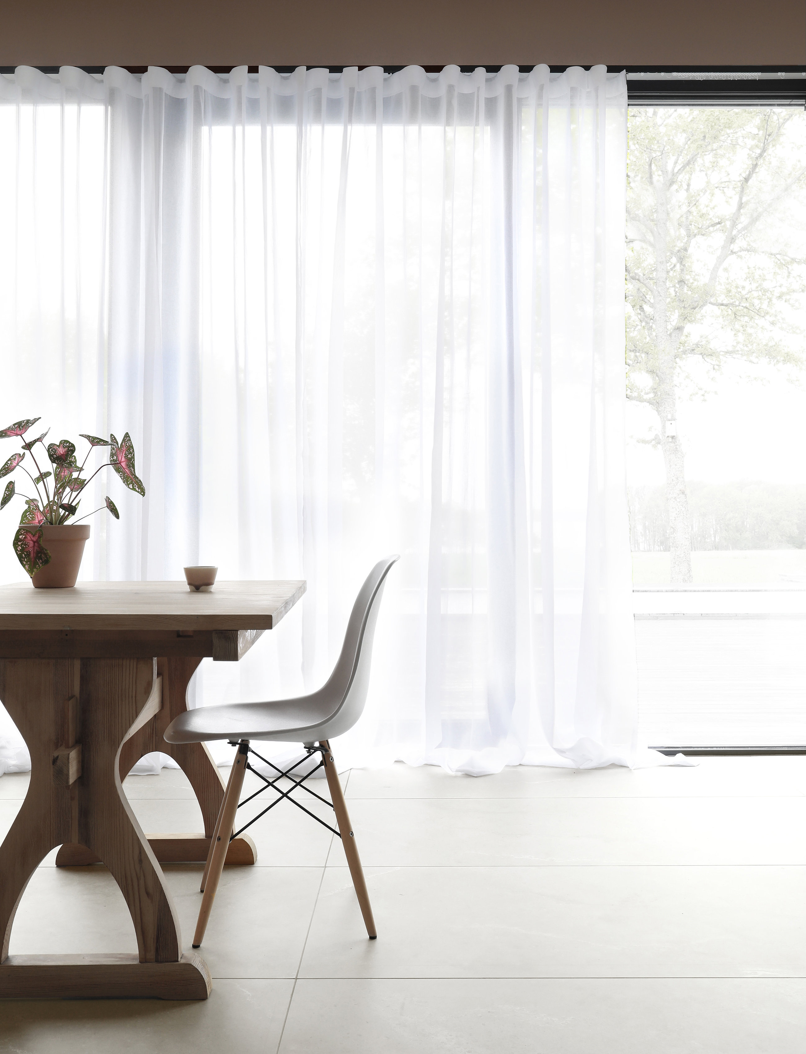 Mimou Gardin Mimmi Recycled, 290 cm 290 cm, White, Gardiner > Lange Gardiner, Unisex