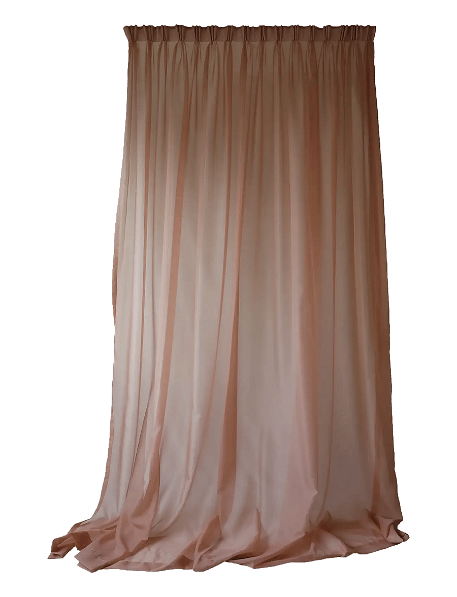 Mimou - Sheer hotel curtain double width - fertiggardinen - nude - 0