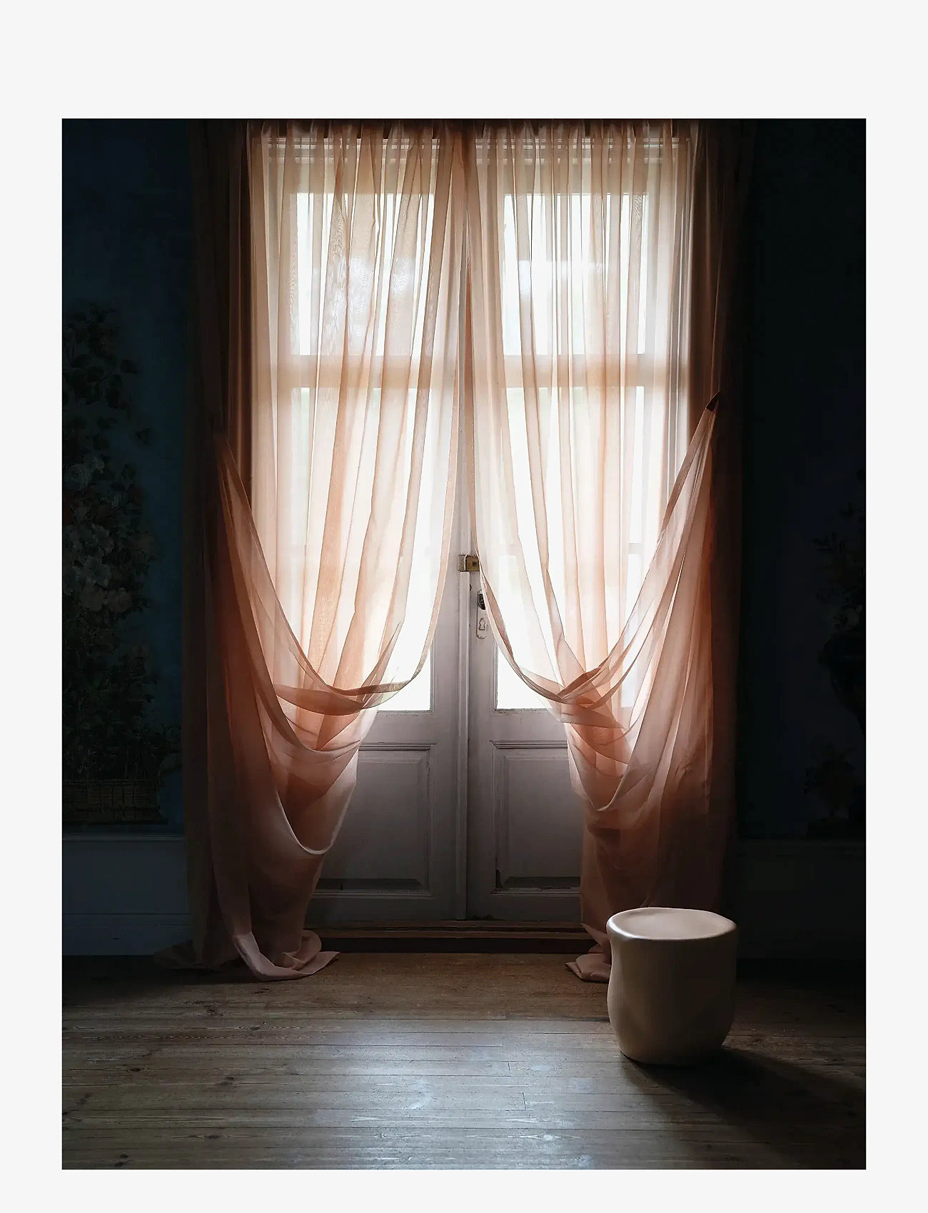 Mimou - Sheer hotel curtain Double width - gardinlængde - nude - 2