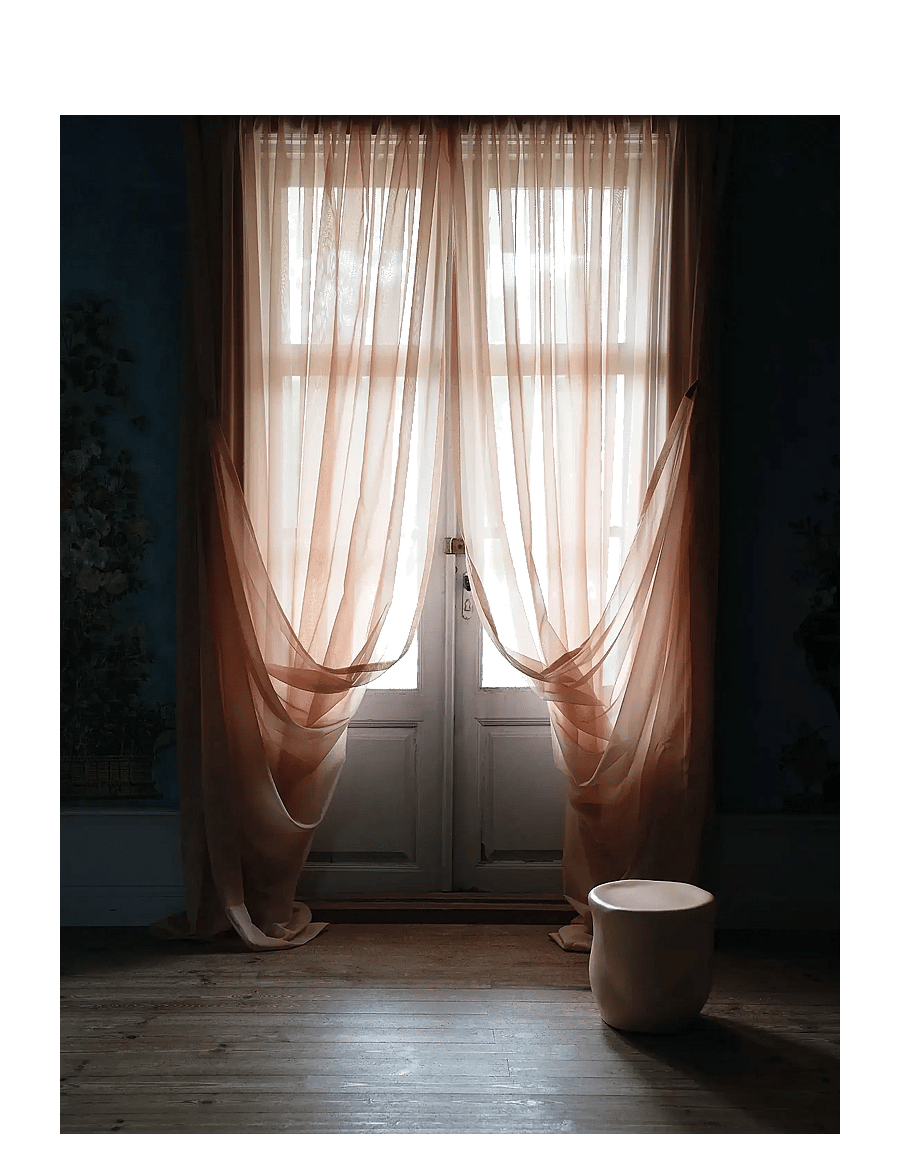 Mimou - Sheer hotel curtain double width - fertiggardinen - nude - 1