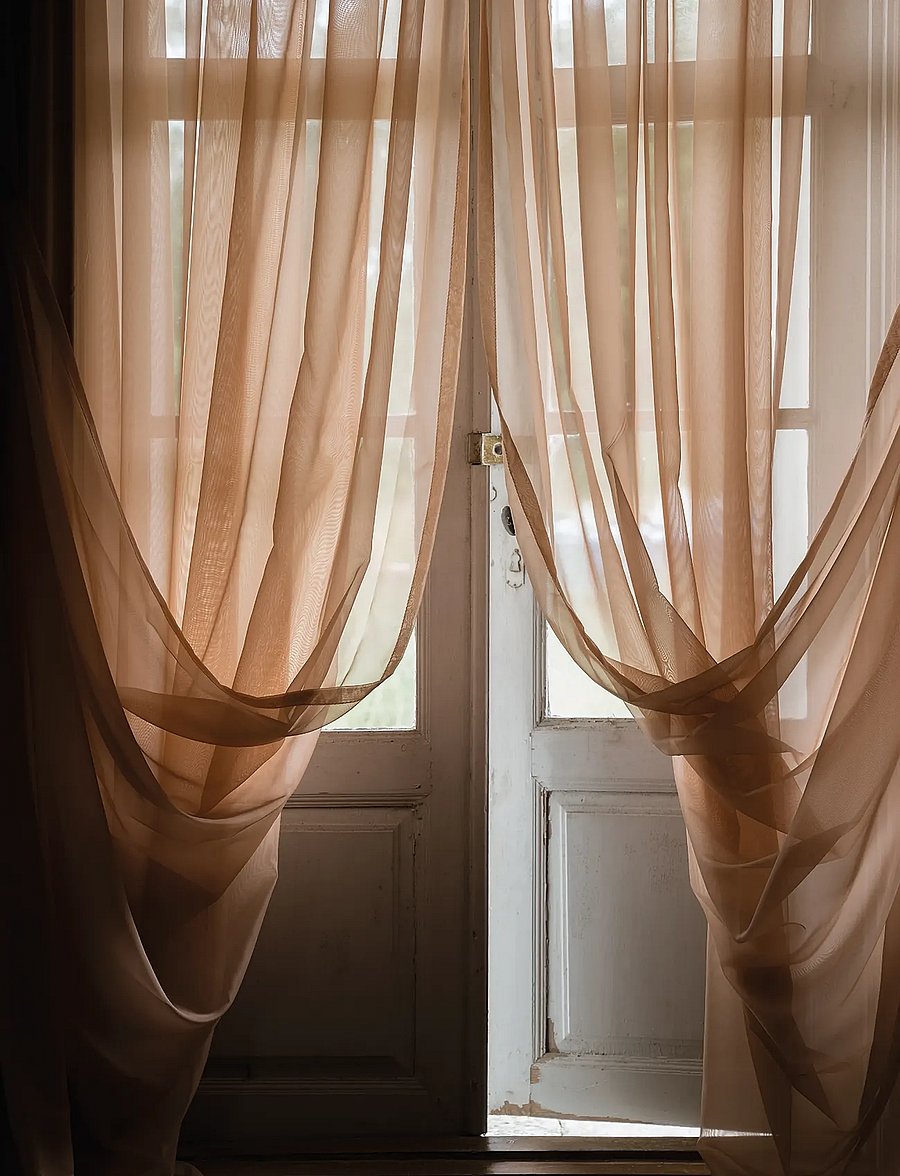 Mimou - Sheer hotel curtain double width - fertiggardinen - nude - 5