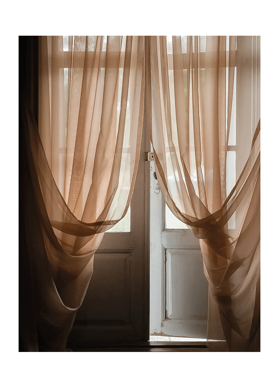 Mimou - Sheer hotel curtain double width - fertiggardinen - nude - 2