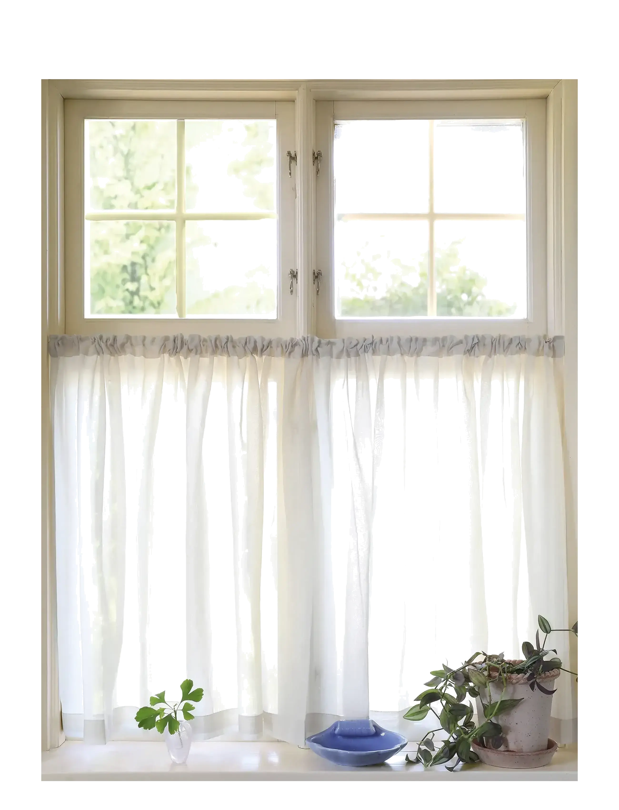 Mimou - Cafe Curtain Grace - gardinen - natural - 1