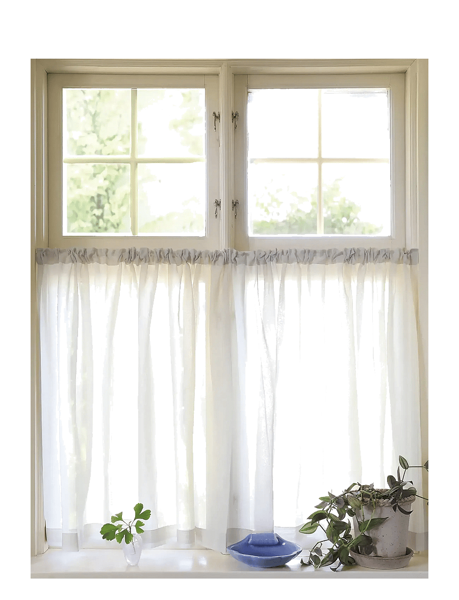 Mimou - Cafe Curtain Grace - gardinen - natural - 1