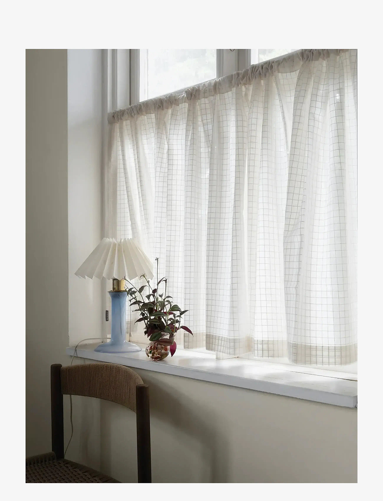 Mimou - Cafe Curtain Check - geschenke unter 100€ - creme - 1