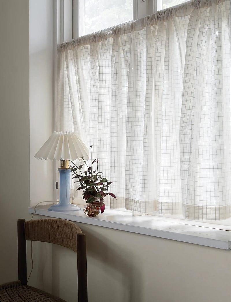 Mimou - Cafe Curtain Check - gardinen - creme - 4