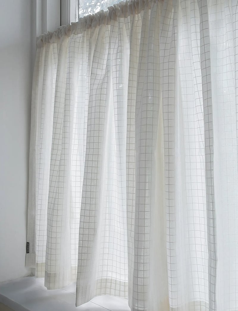 Mimou - Cafe Curtain Check - gardinen - creme - 5