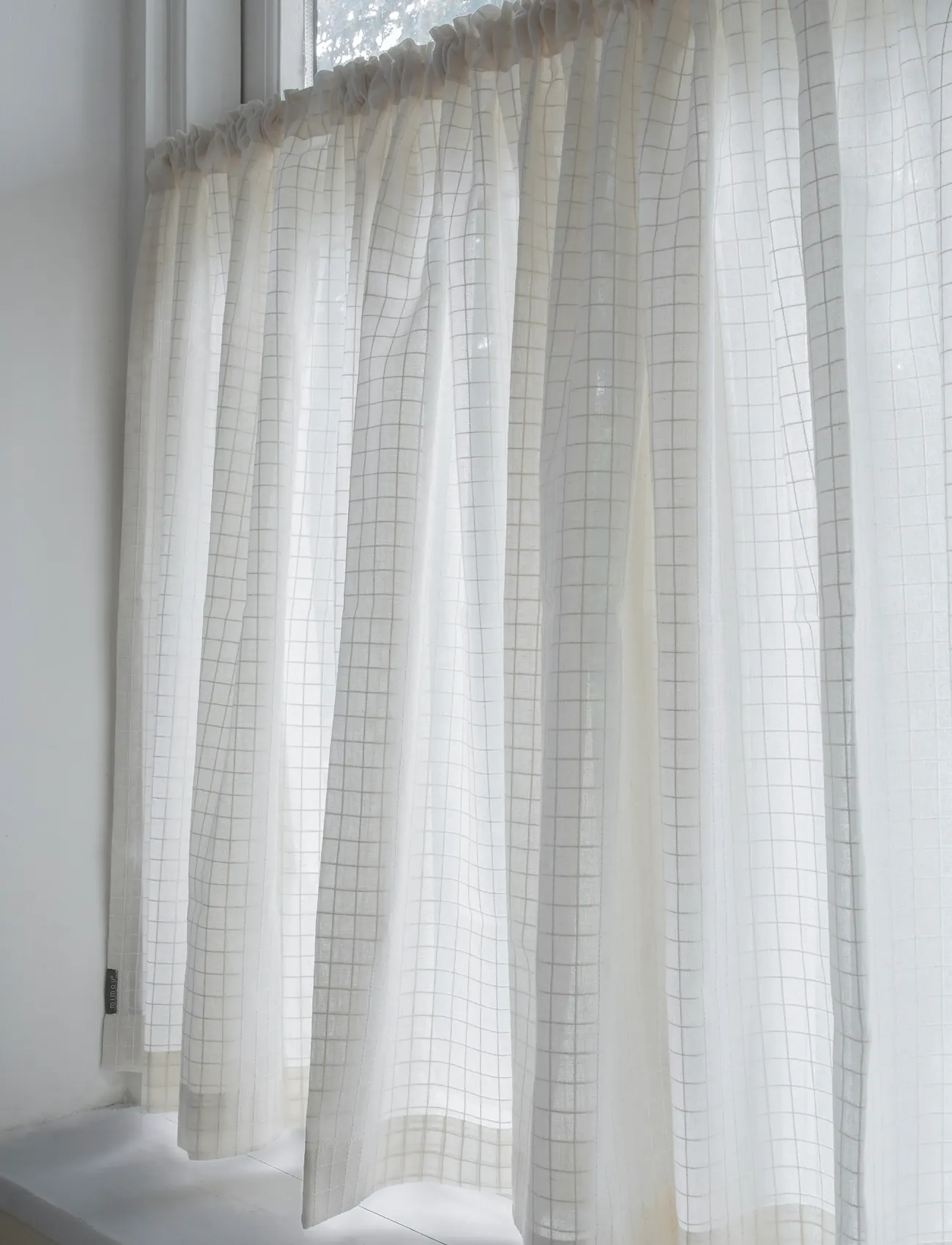 Mimou - Cafe Curtain Check - gardiner - creme - 5