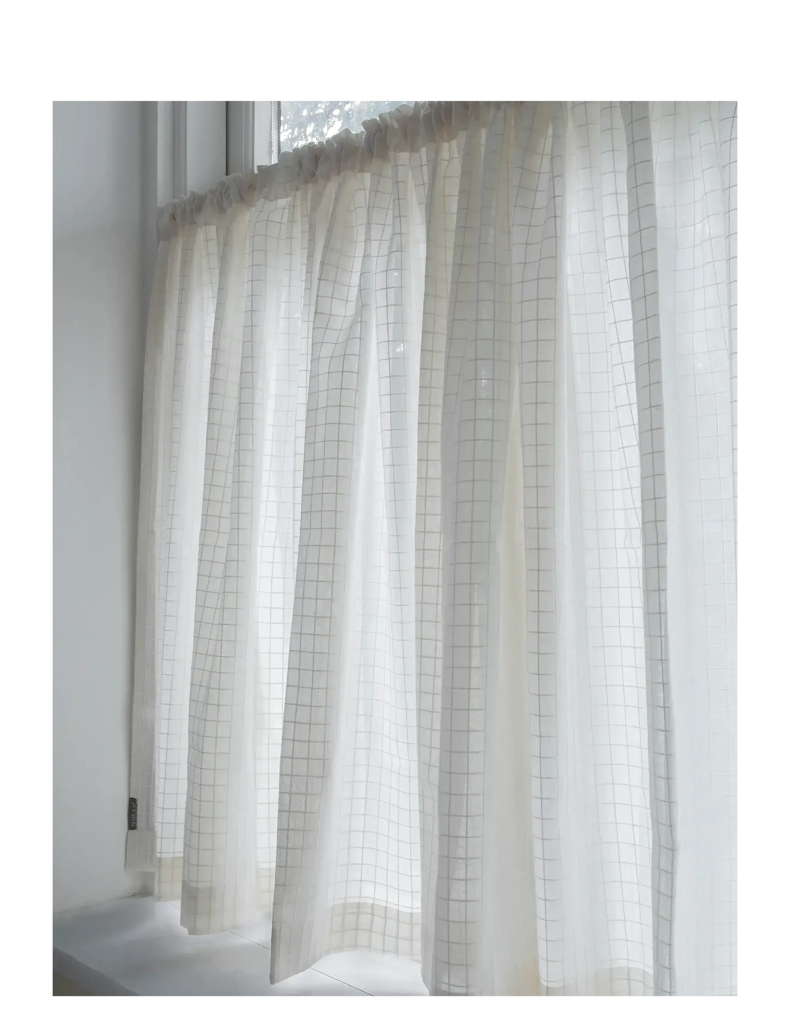 Mimou - Cafe Curtain Check - gardiner - creme - 2